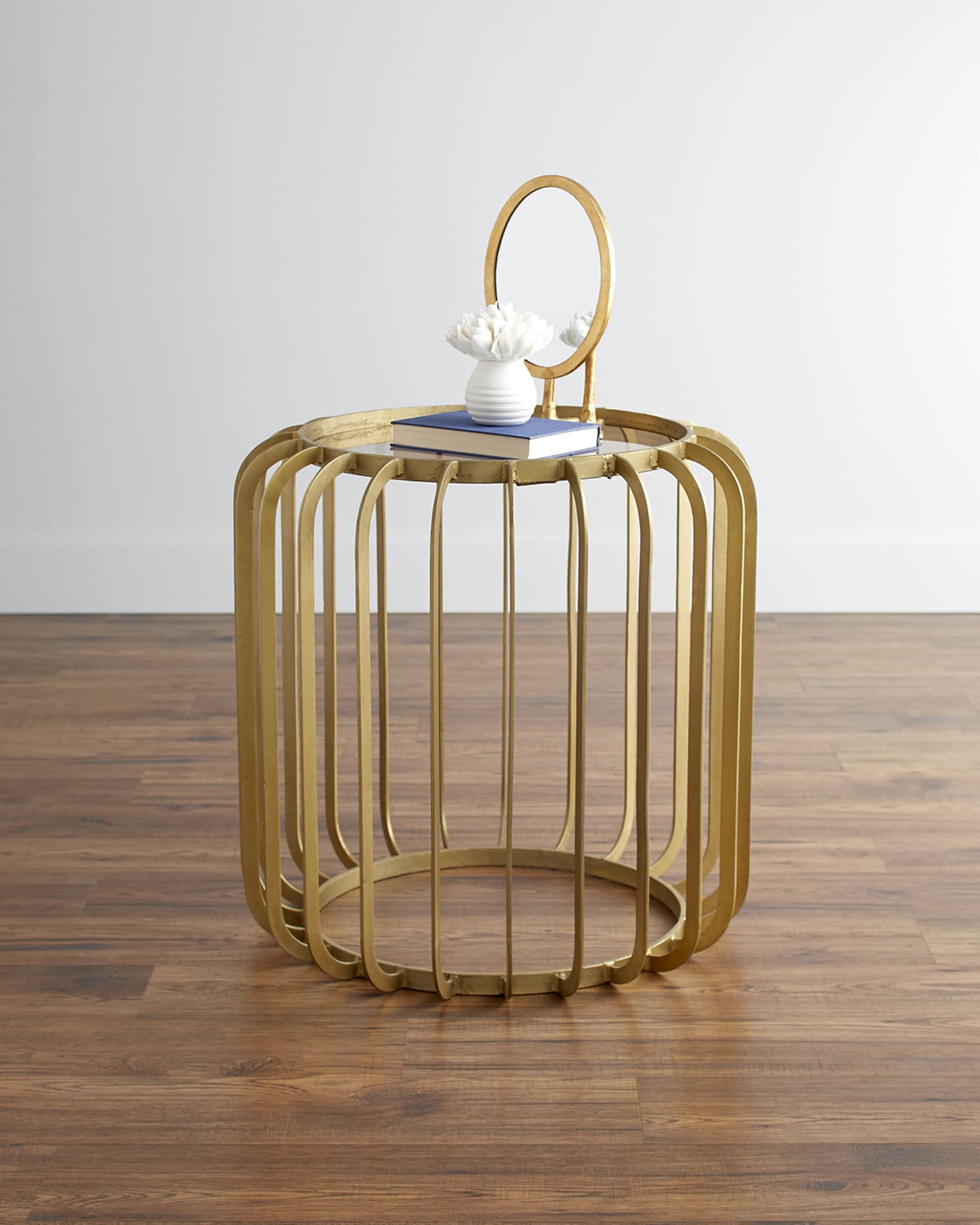 Drum style clearance side table