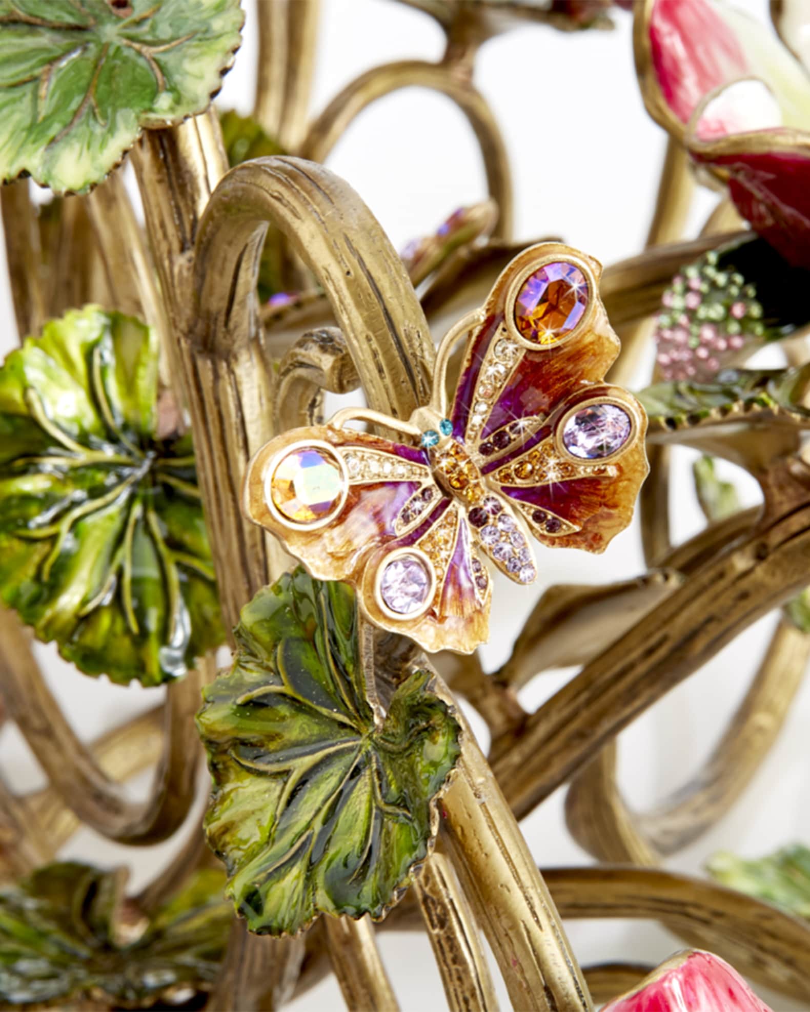Jay Strongwater Floral & Butterfly Candelabra | Horchow