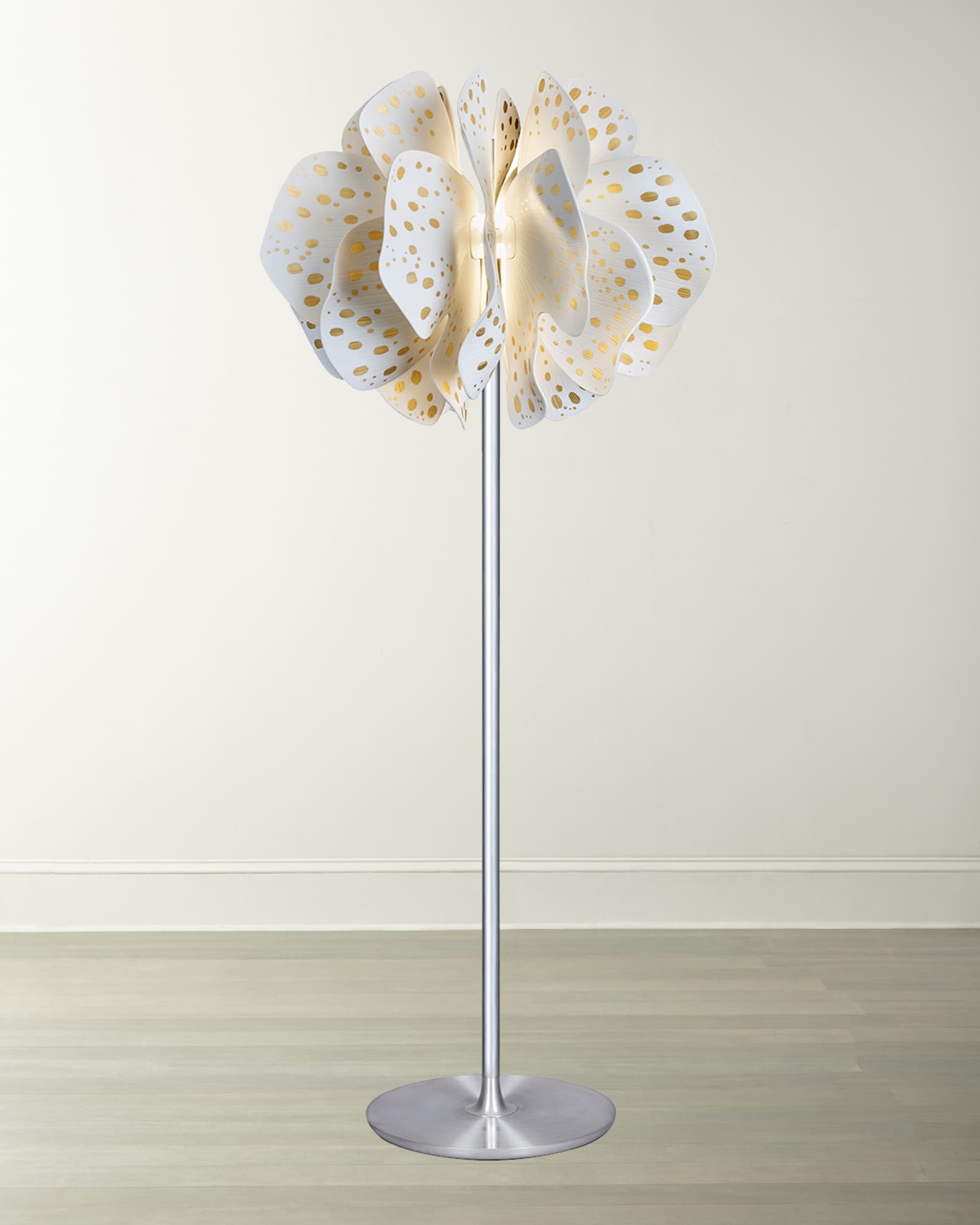 Silver and gold floor lamp deals
