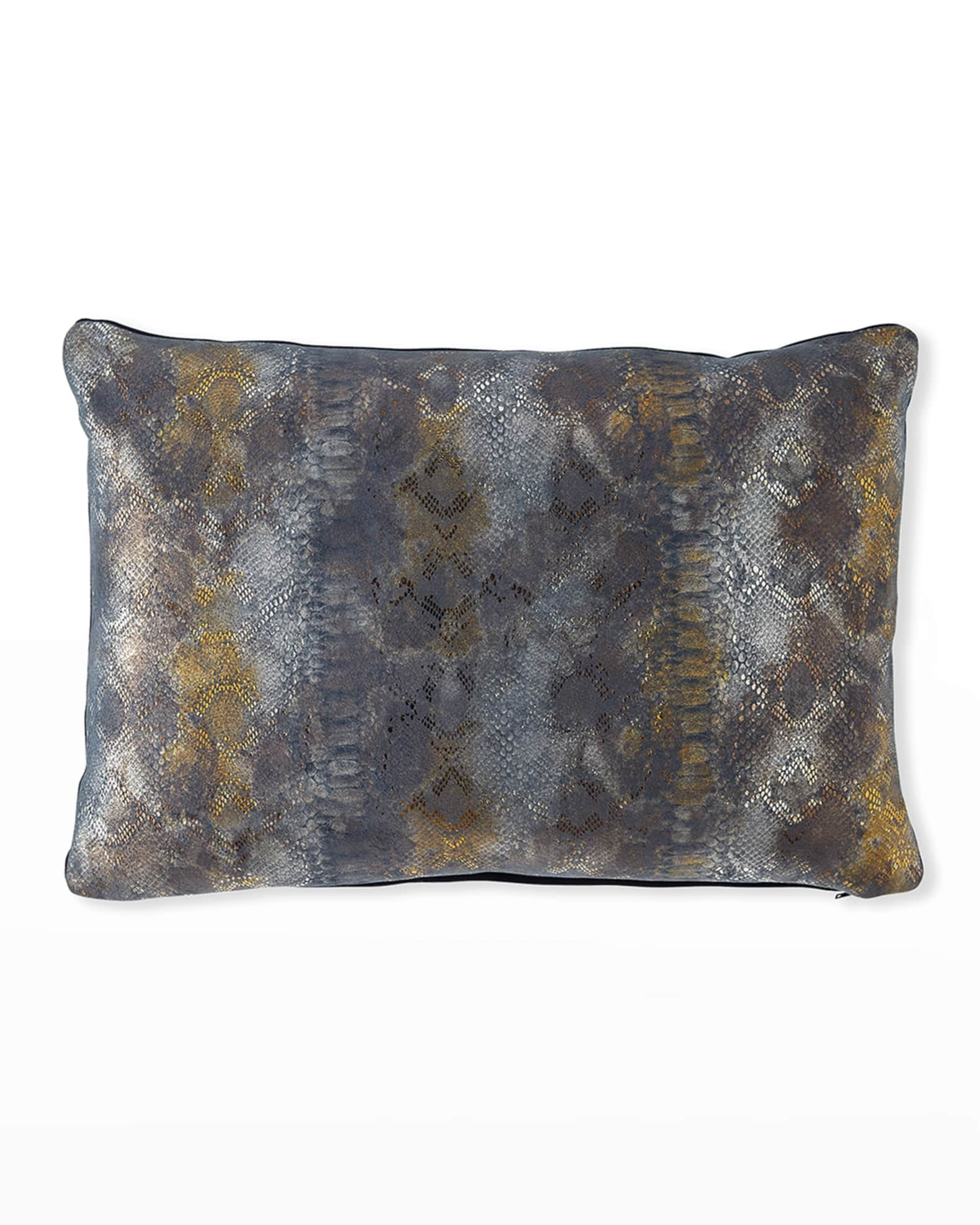 Massoud Oil Printed Suede Pillow