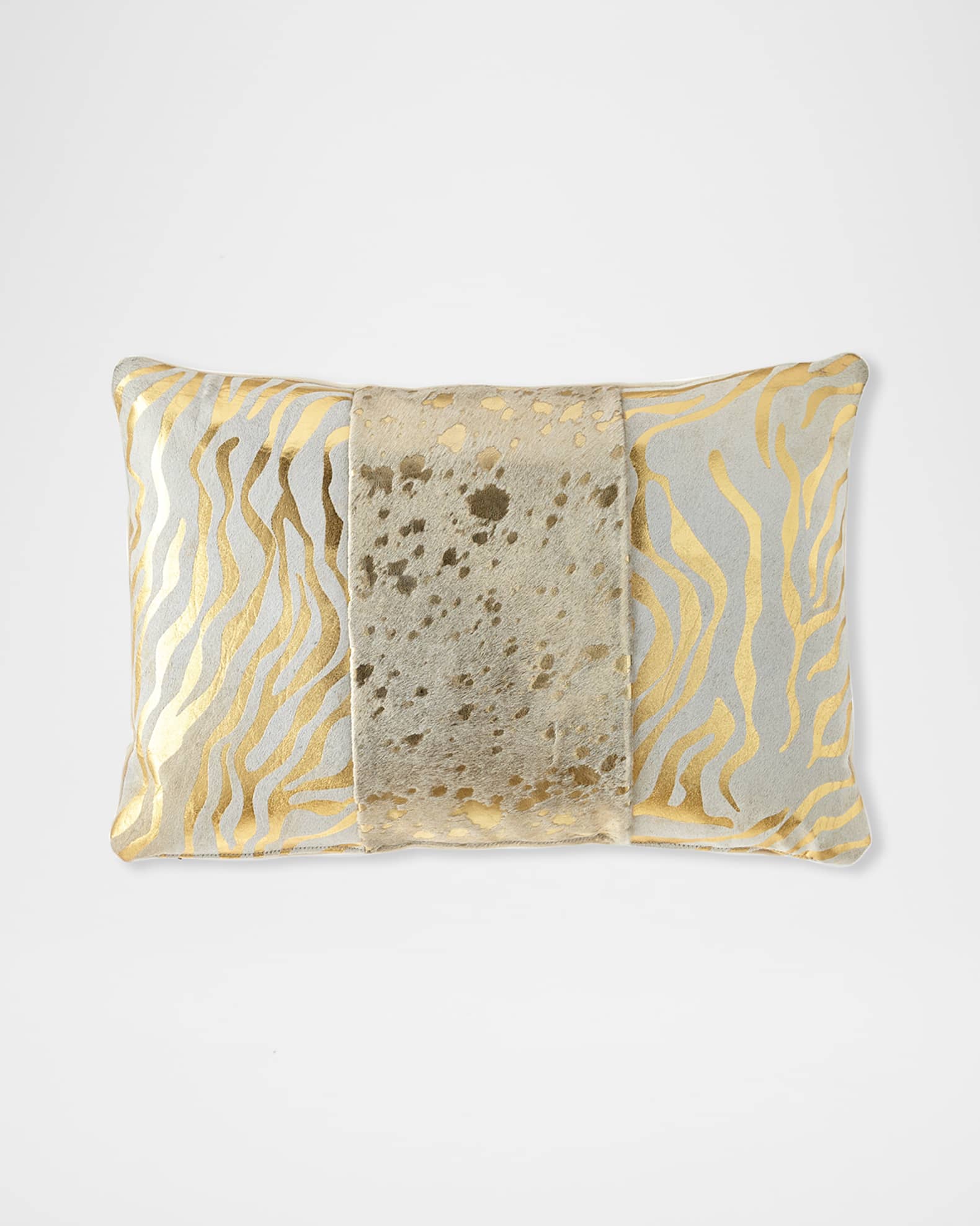 Massoud Colorblock Zebra & Spots Pillow, 23" x 15"