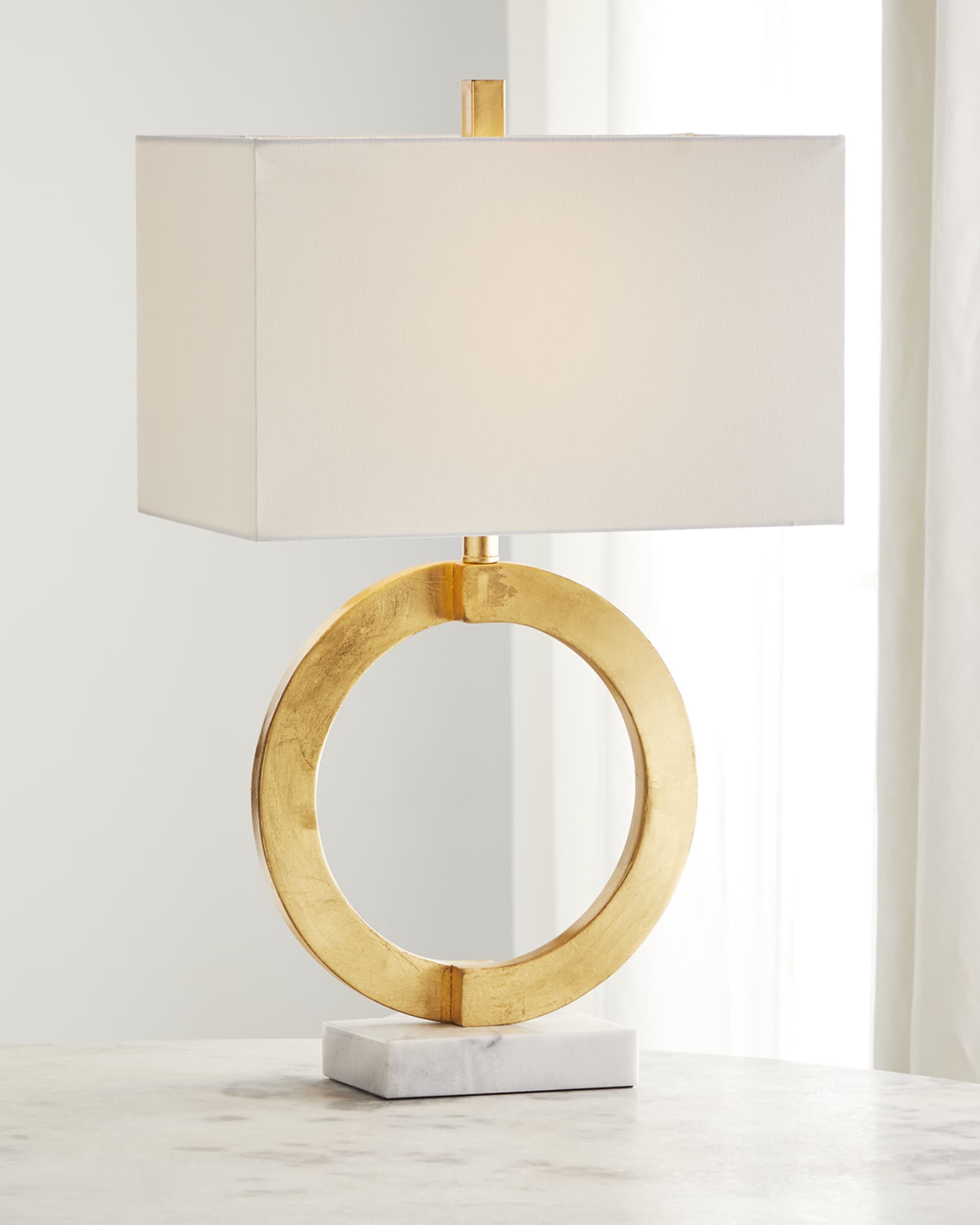 Gold ring table lamp discount