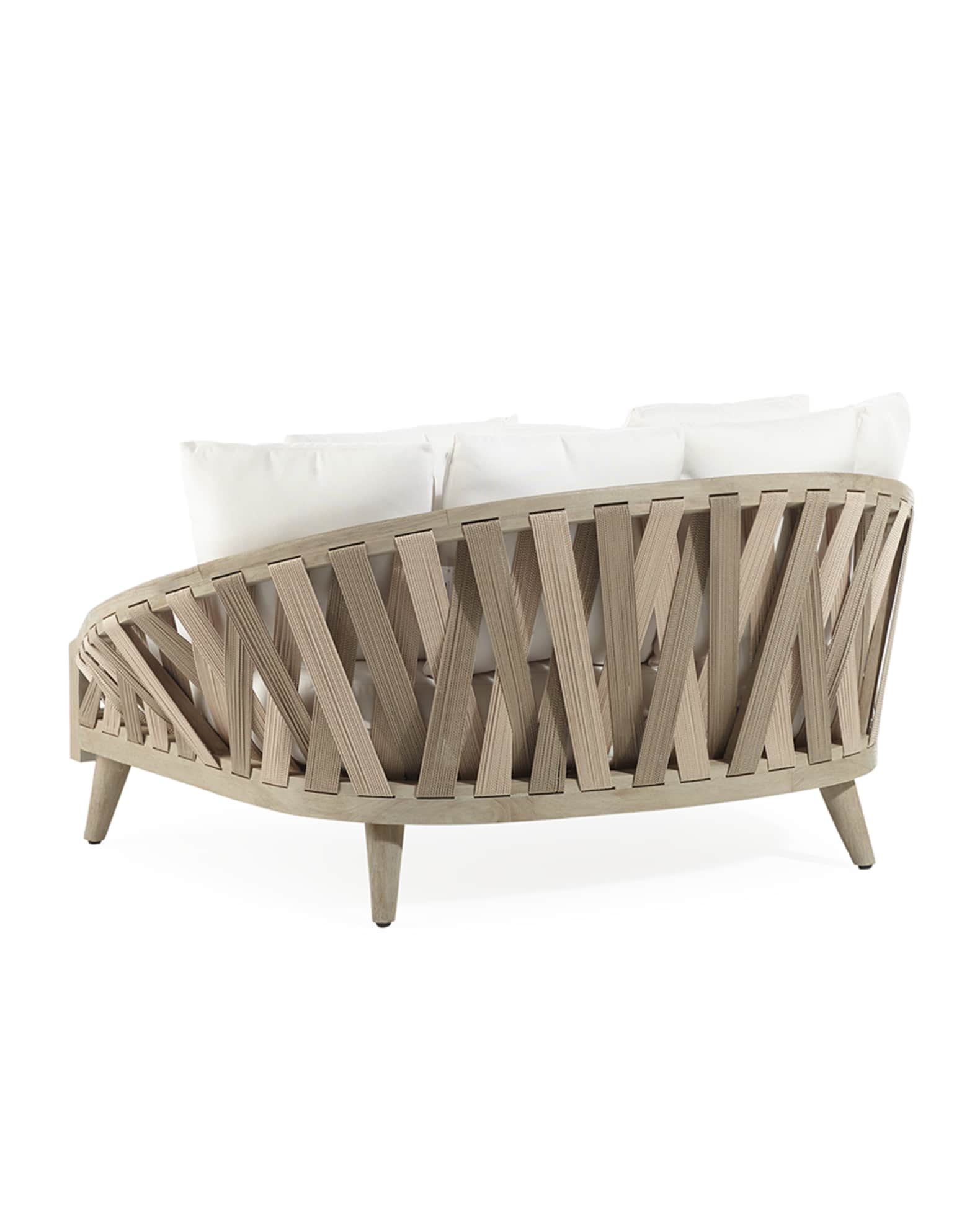 Olu bamboo round patio daybed with cushions sale