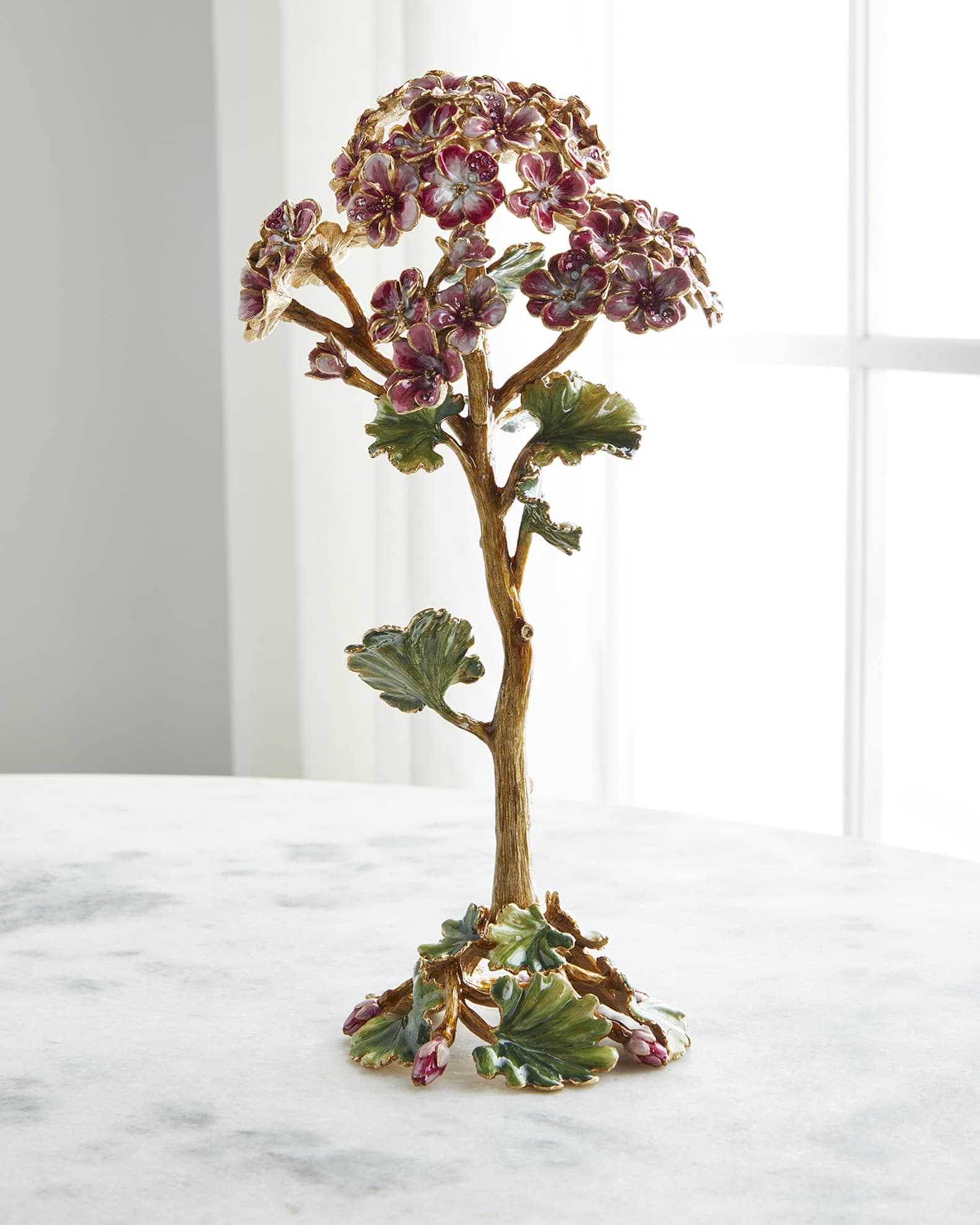 Jay Strongwater Gernamium Flower Objet