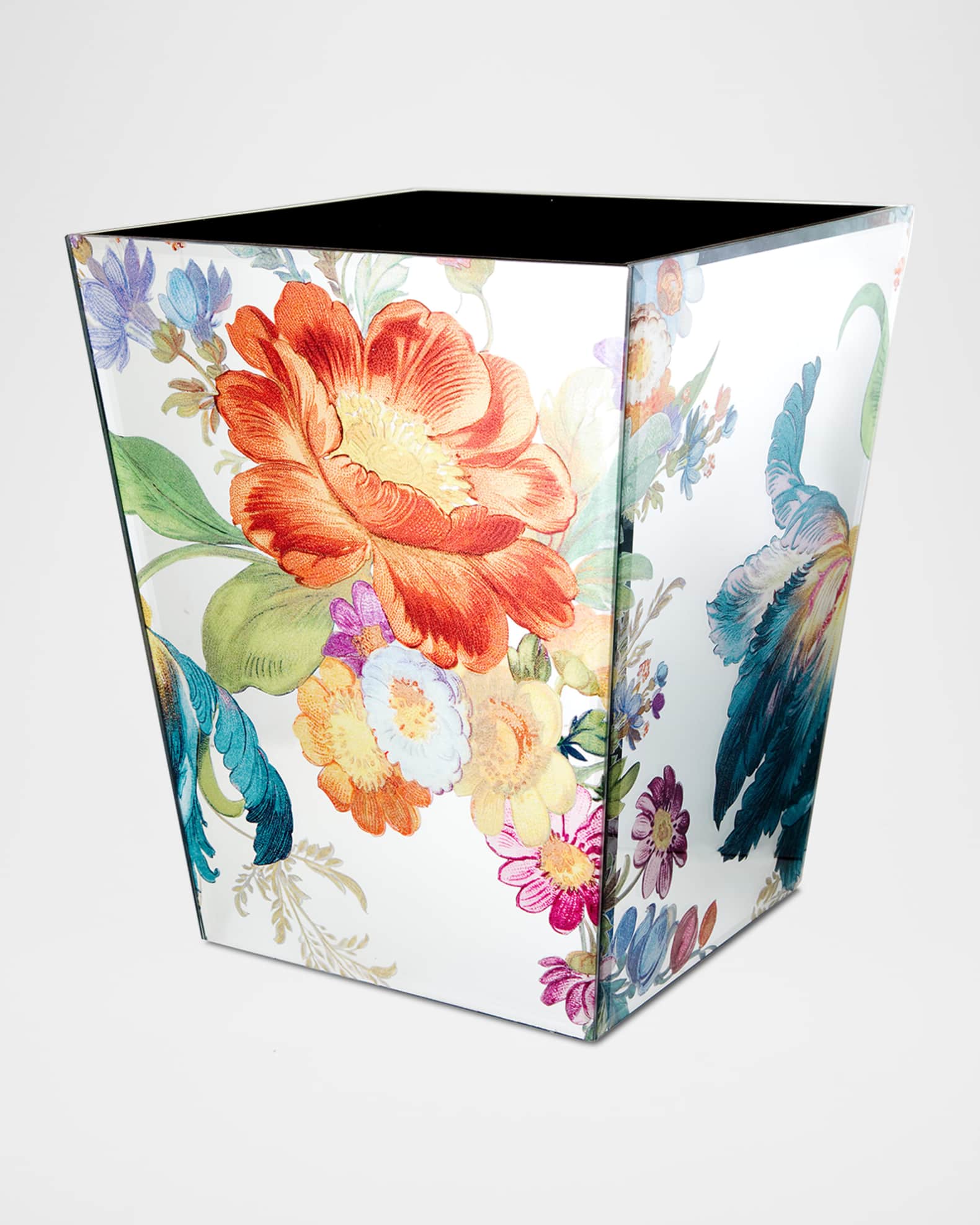 MacKenzie-Childs Flower Market Reflections Wastebasket