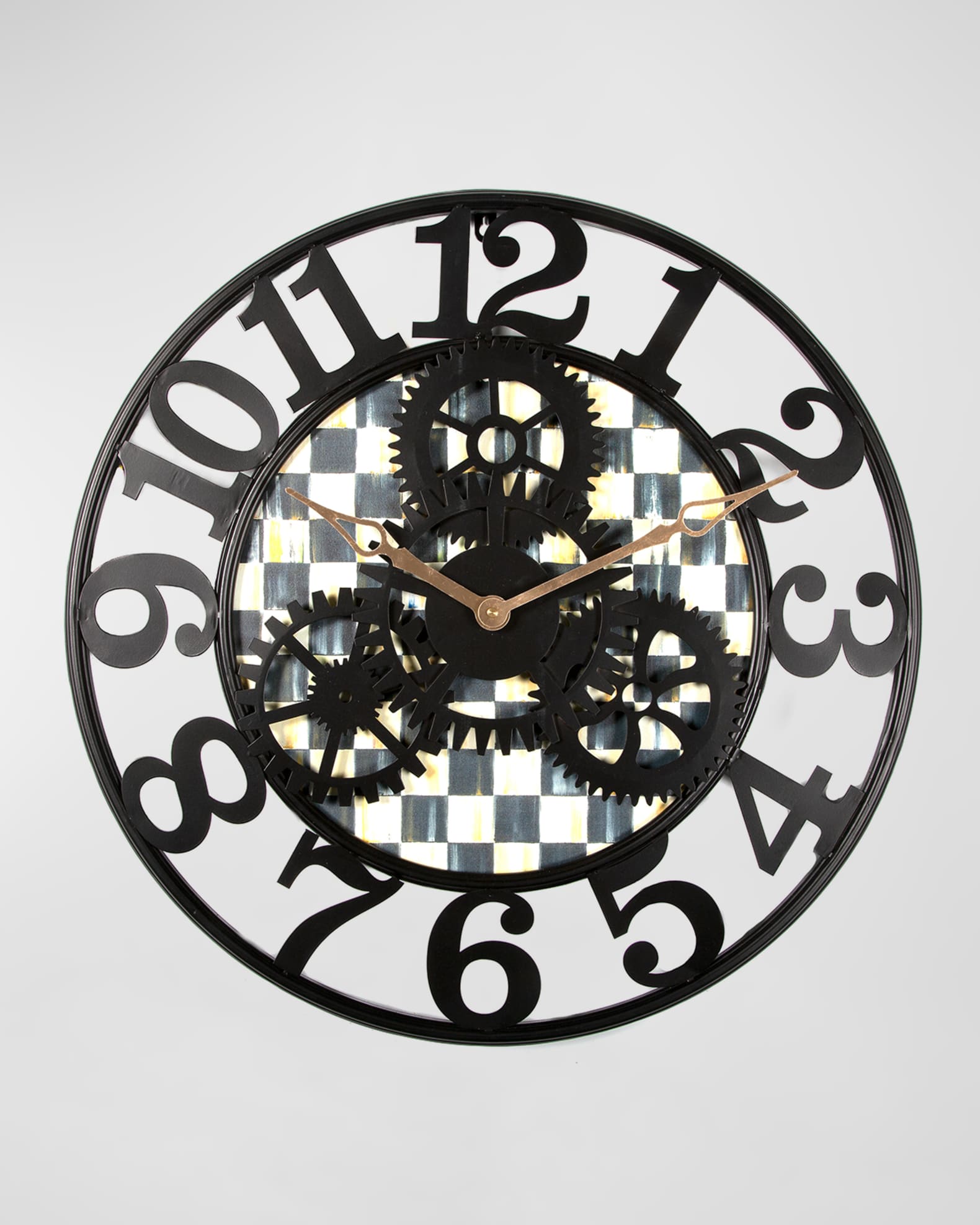 MacKenzie-Childs Courtly Check Small Farmhouse Wall Clock