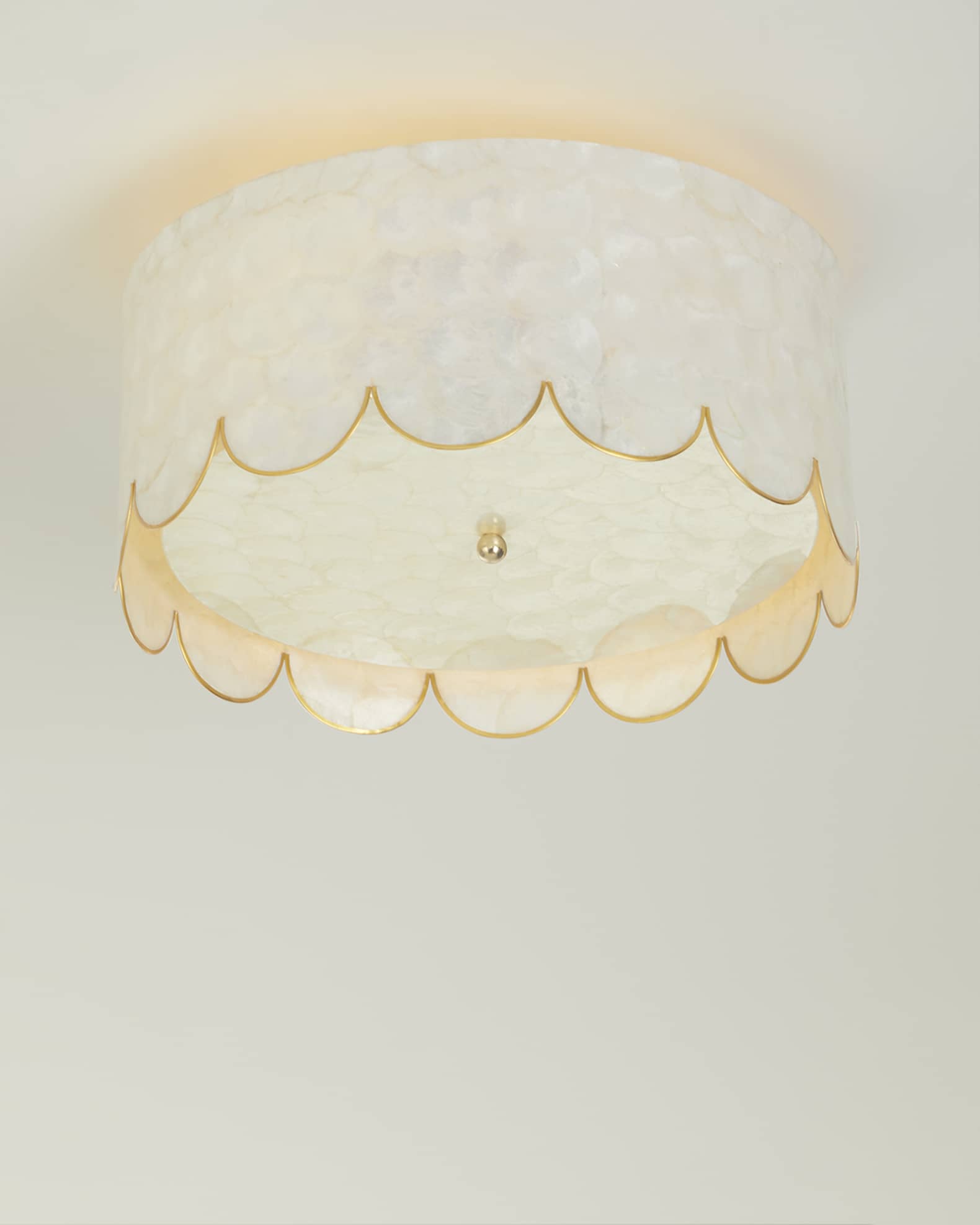 Scalloped flush mount light best sale