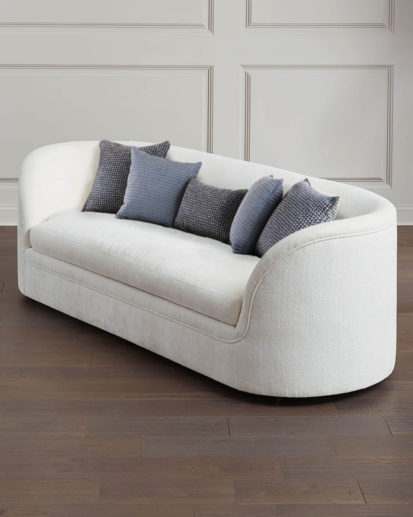 Amara curved hot sale sofa