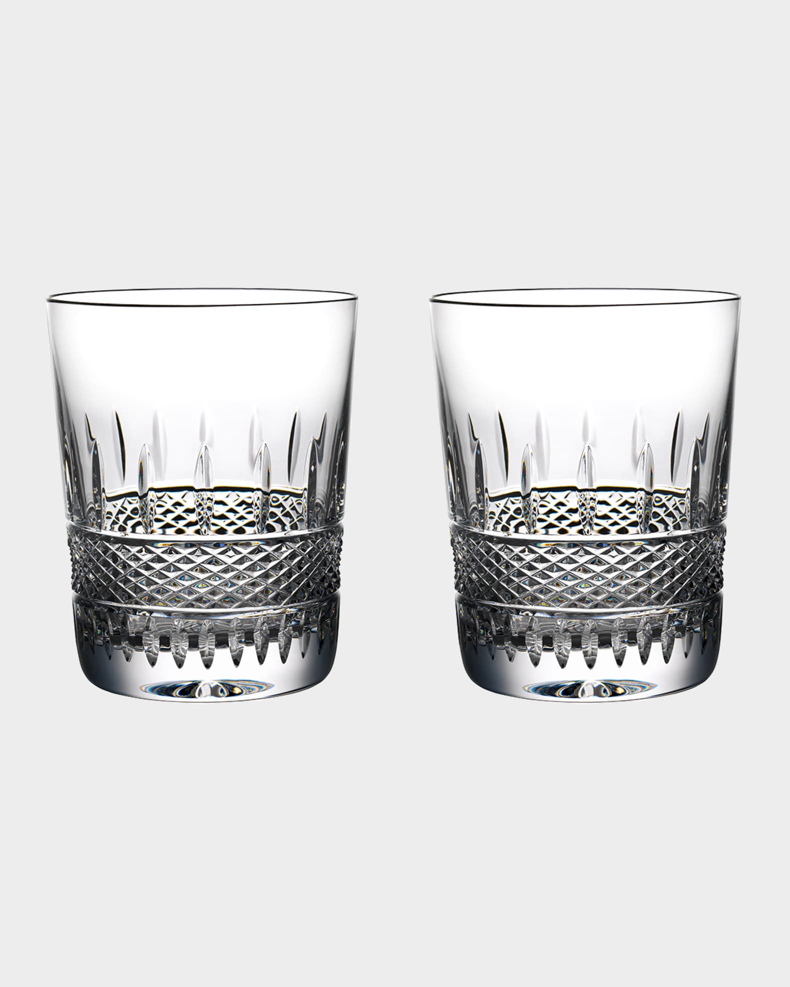 Waterford Crystal Irish Lace Crystal Double OldFashioned Glasses, Set