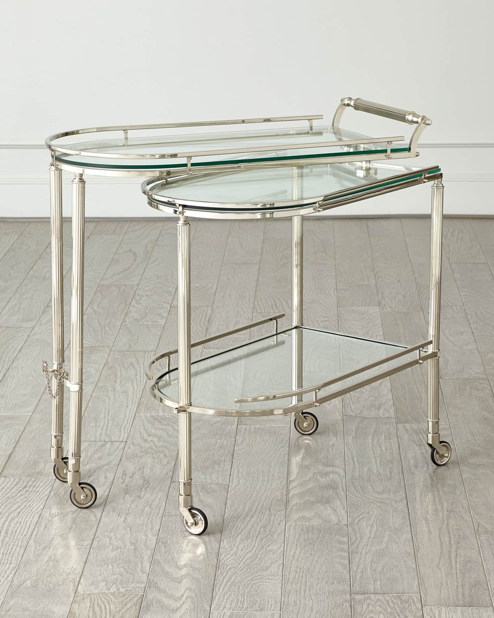 Global Views Gallery Folding Bar, Nickel