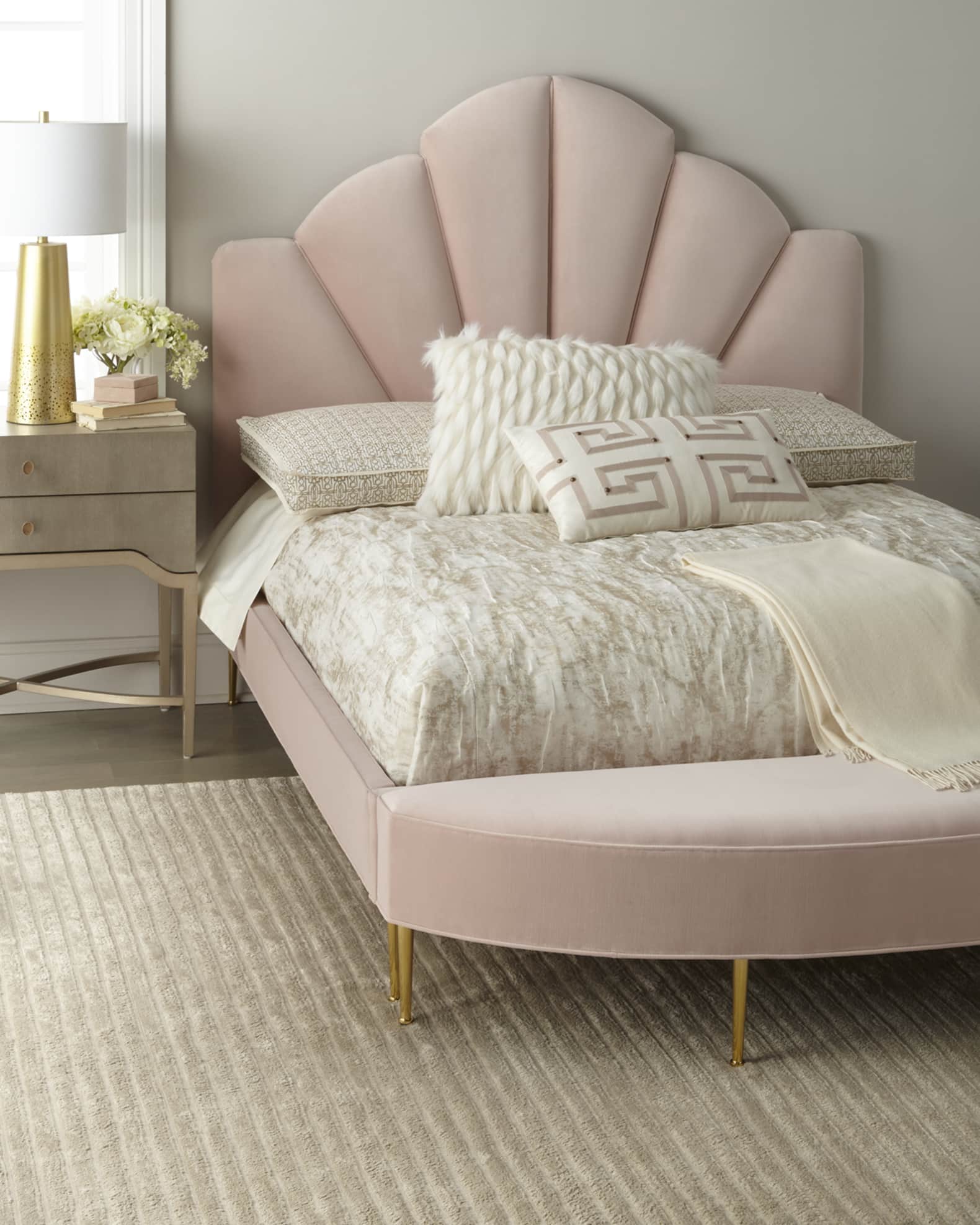 Haute House Kennedi Blush Queen Bed Horchow