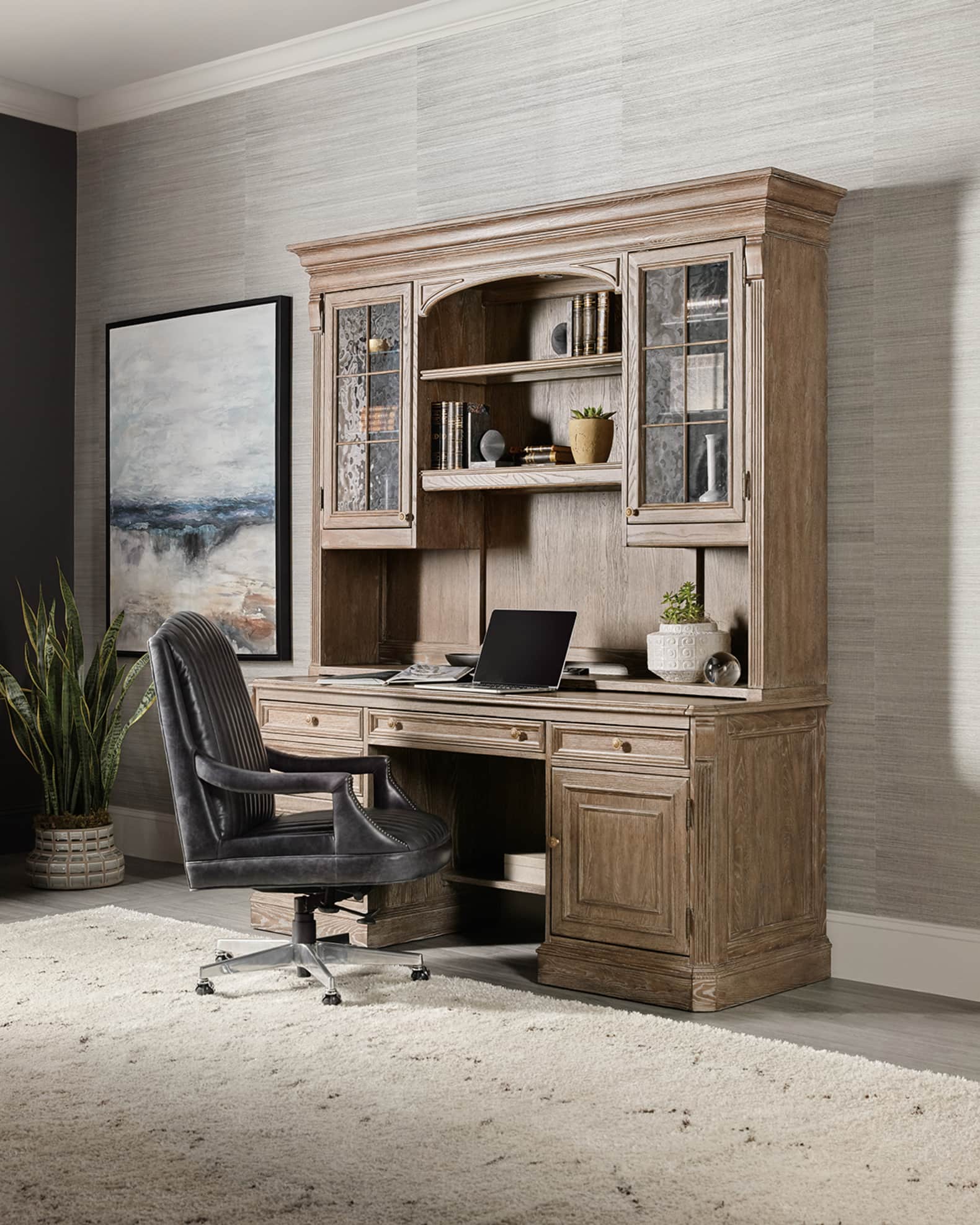 Home office 2025 credenza with hutch