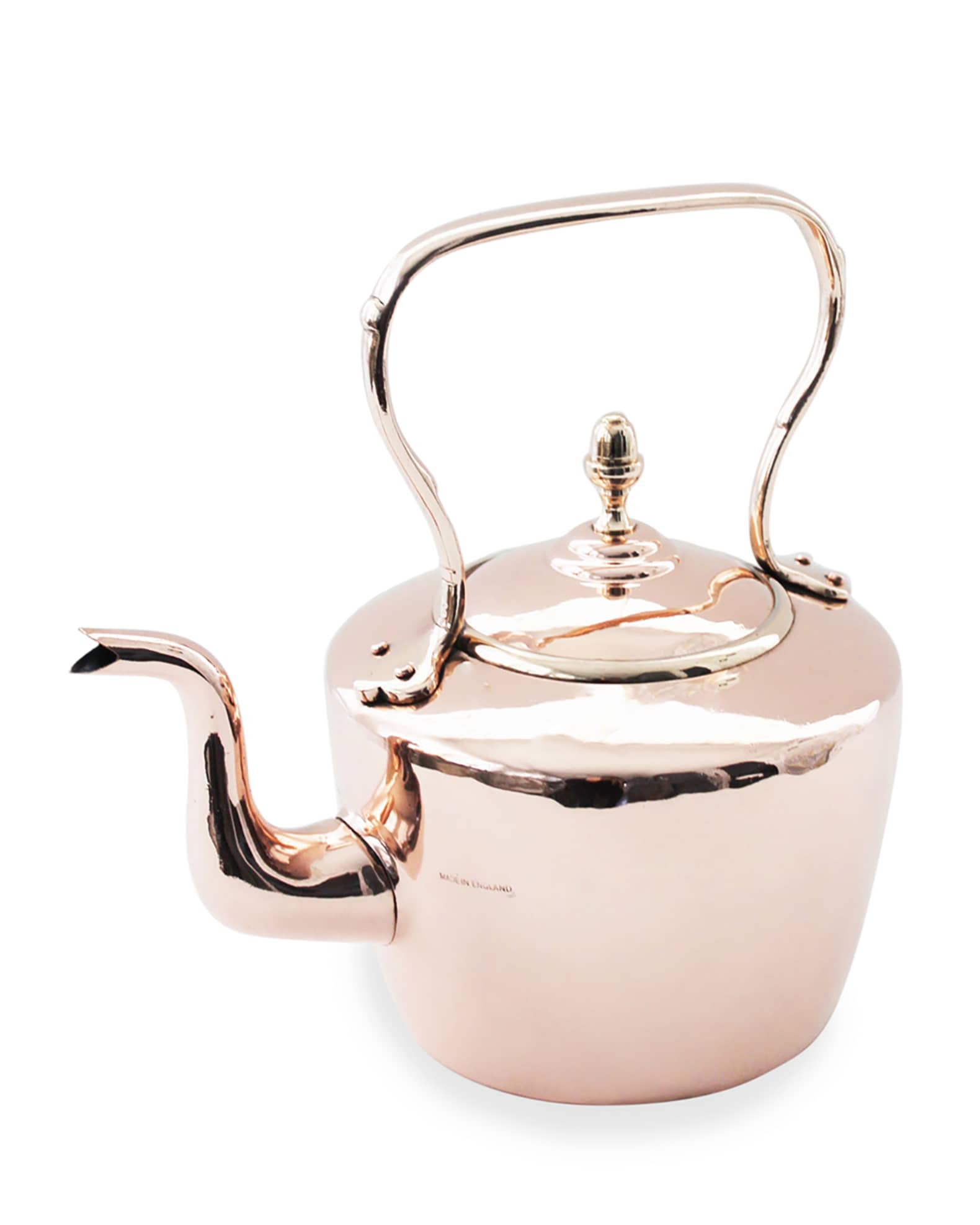 Coppermill Kitchen Antique English Copper Oval Tea Kettle, Mid 19th