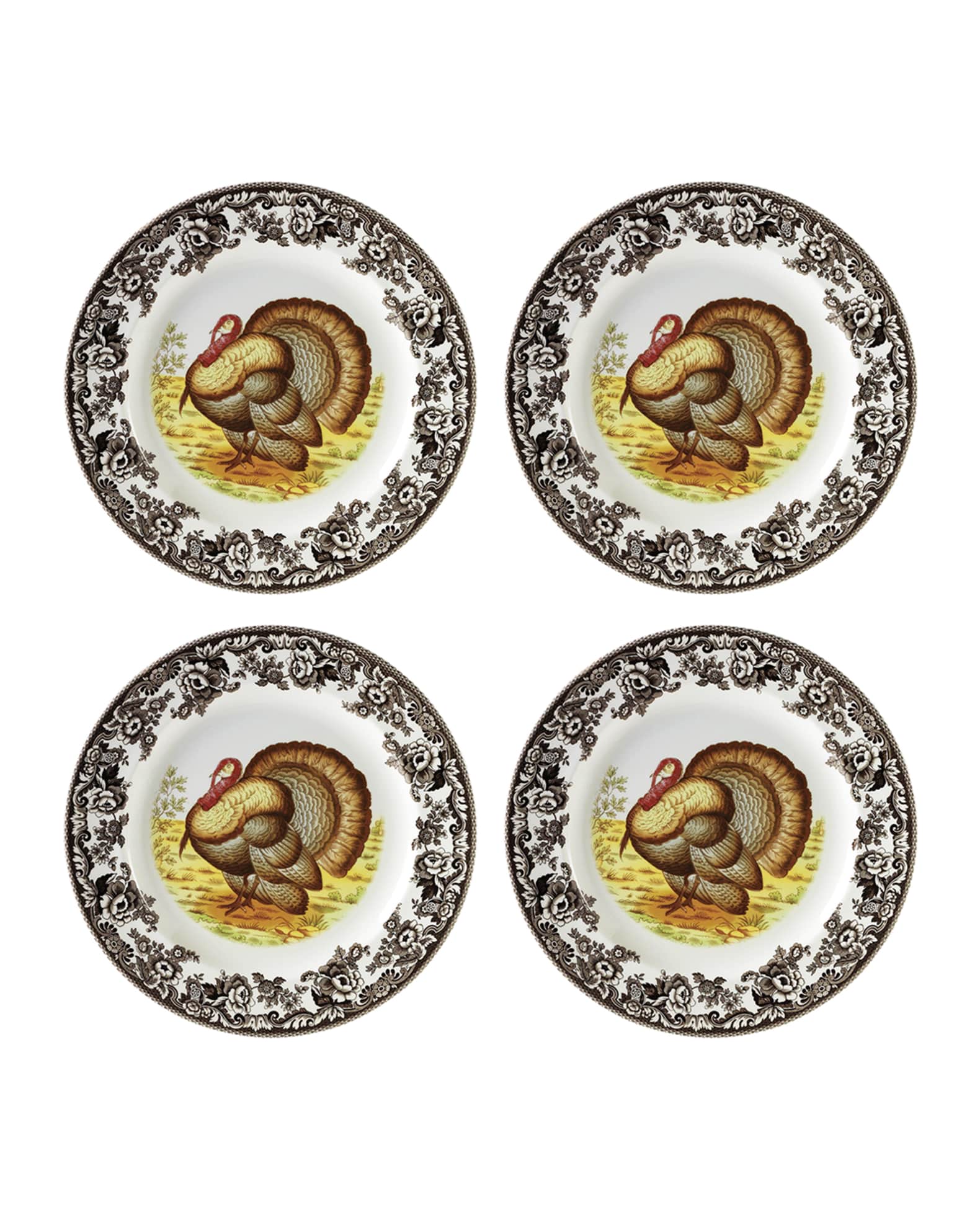 Spode Woodland Salad Plates Set of 4 Horchow
