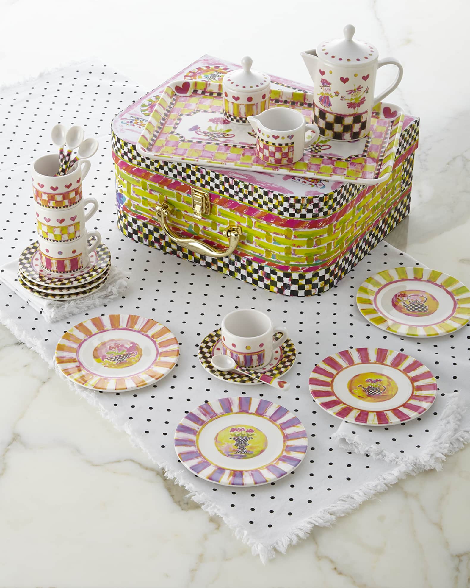 Girls ceramic tea store set