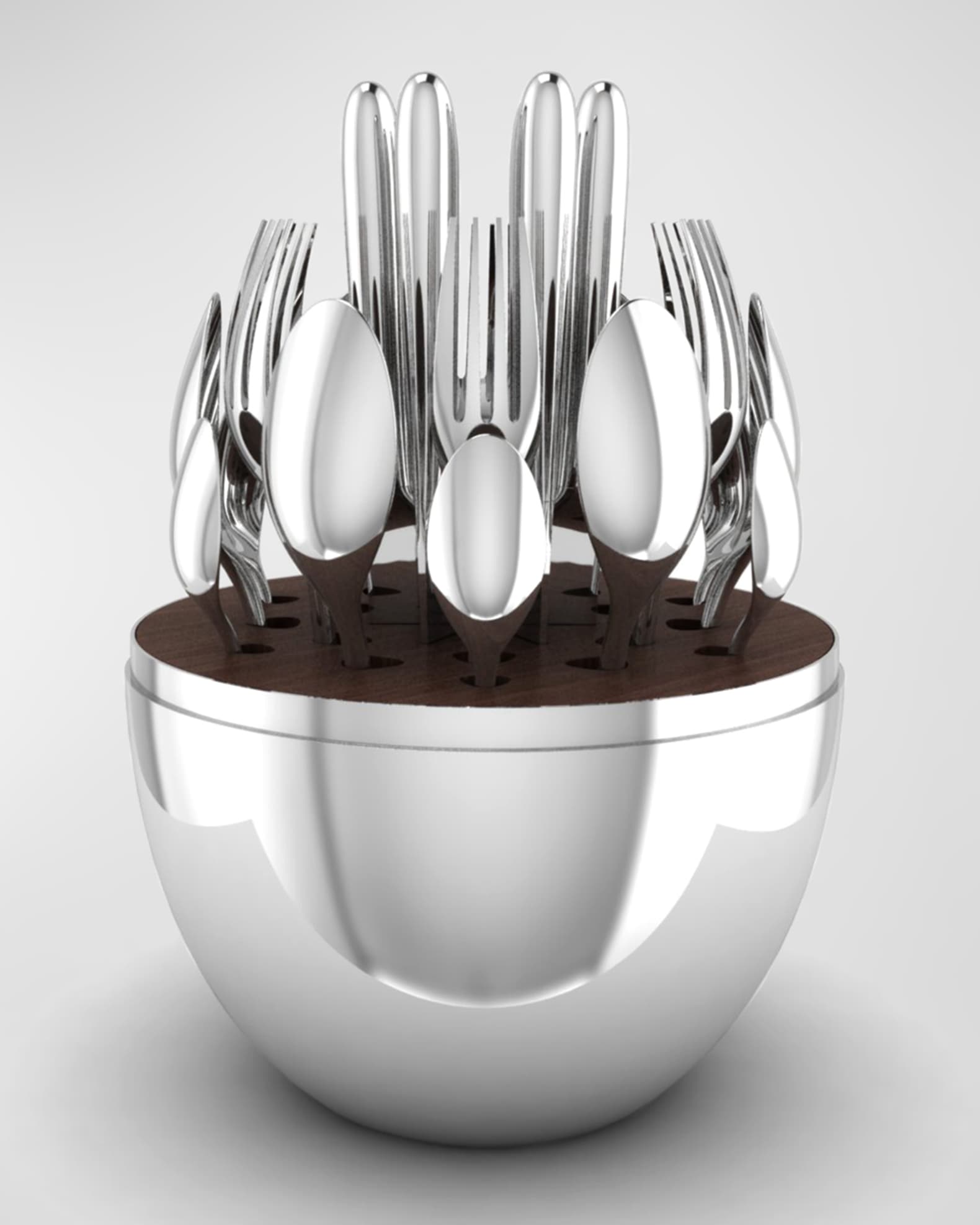 Christofle 24 Piece Mood Silver Plated Flatware Service