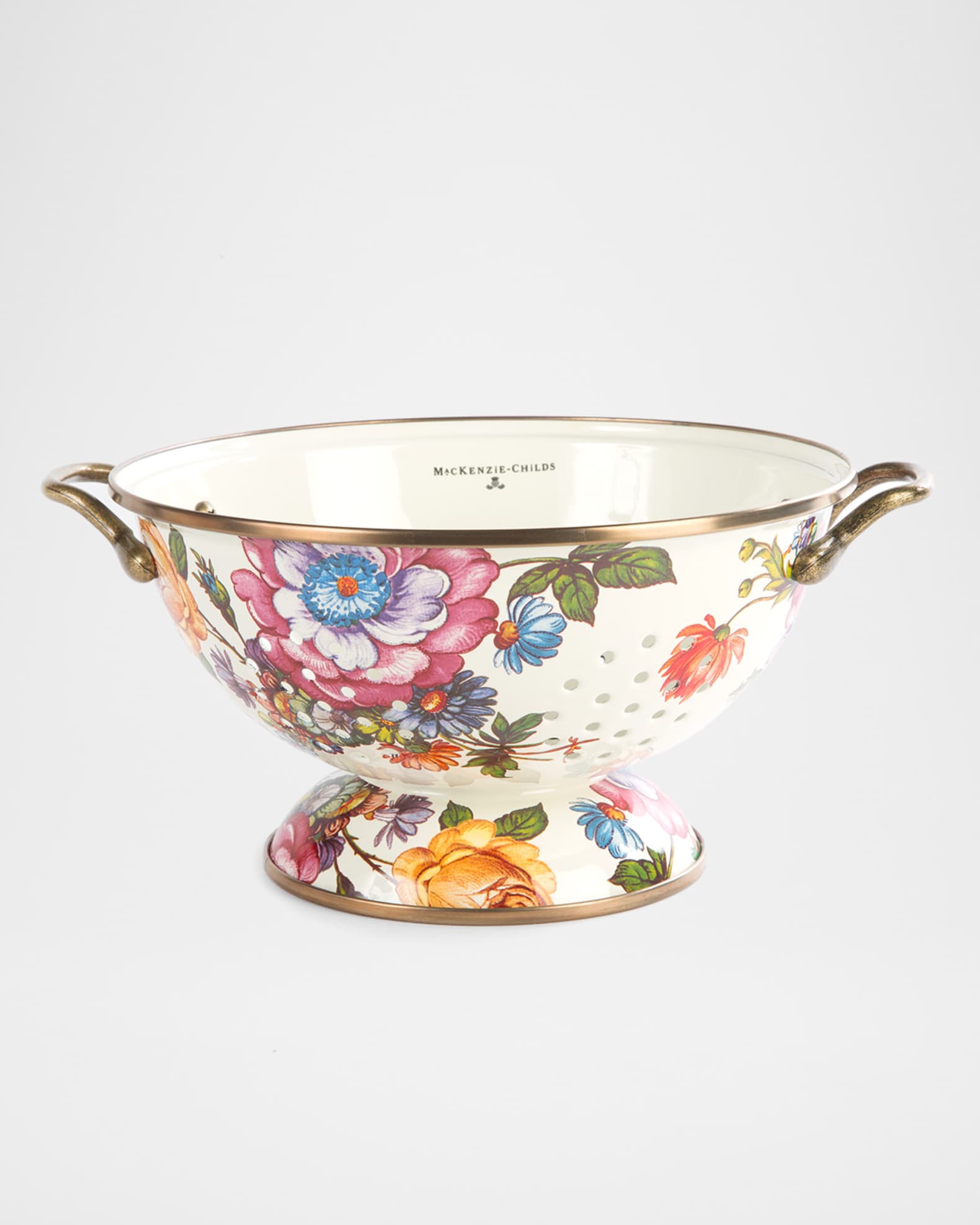 MacKenzieChilds Flower Market Large Colander Horchow