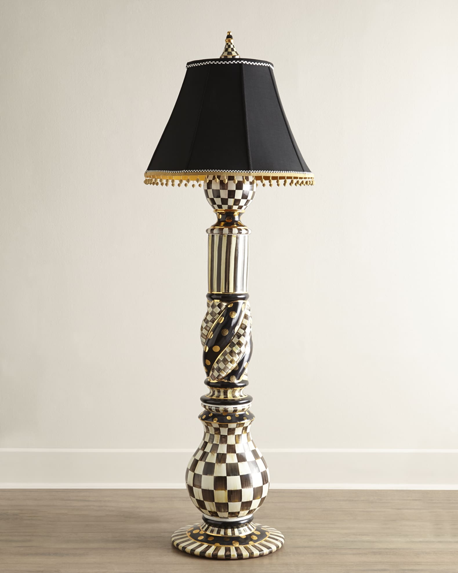 MacKenzie Childs Courtly Check Floor Lamp
