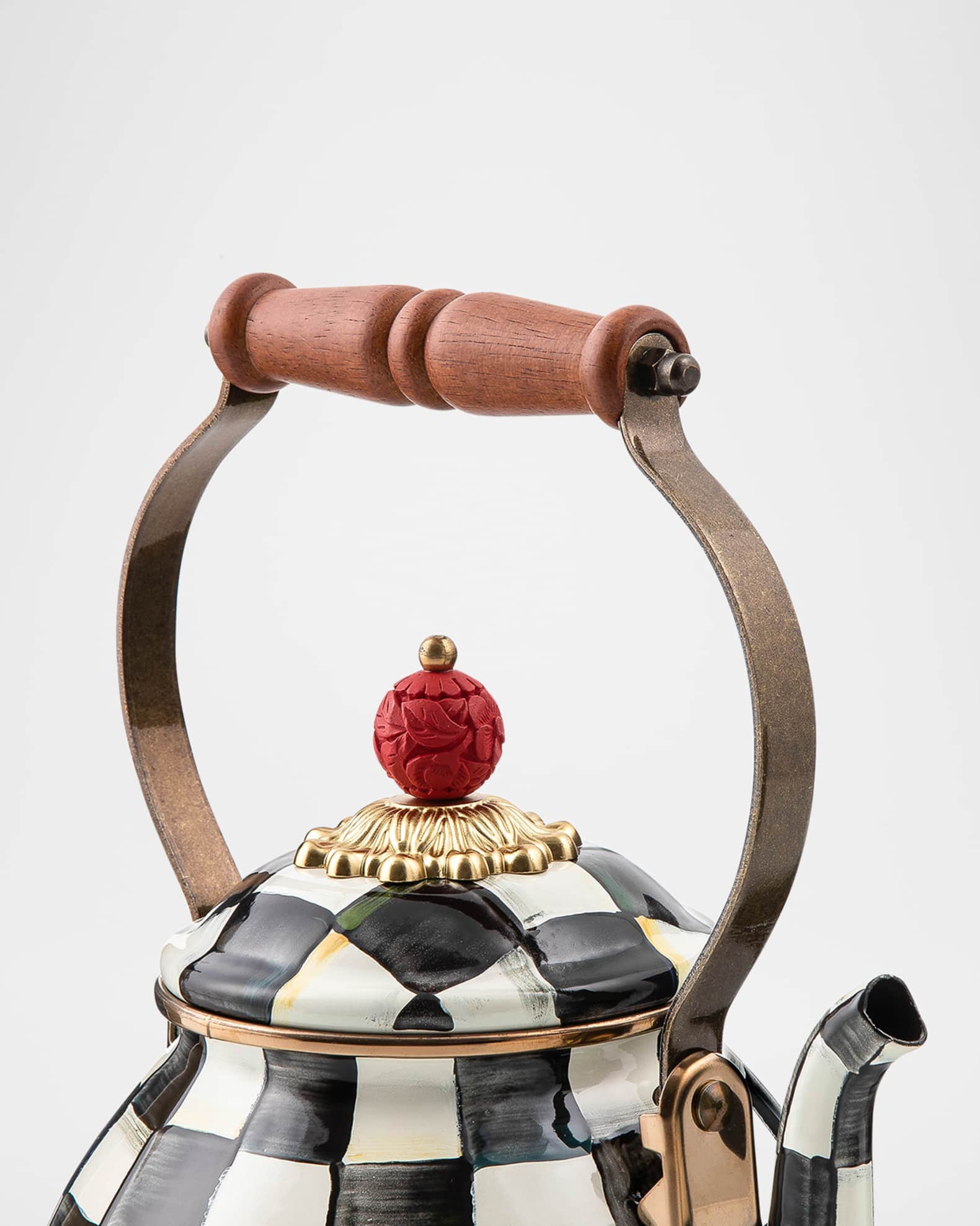 MacKenzie-Childs Courtly Check Two-Quart Tea Kettle | Horchow