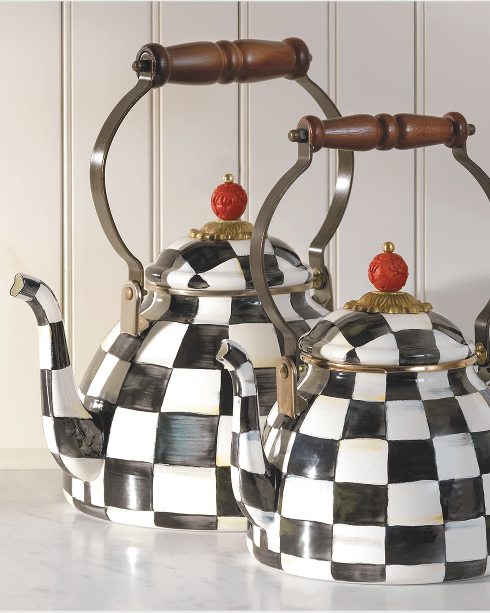 MacKenzie-Childs Courtly Check Two-Quart Tea Kettle | Horchow