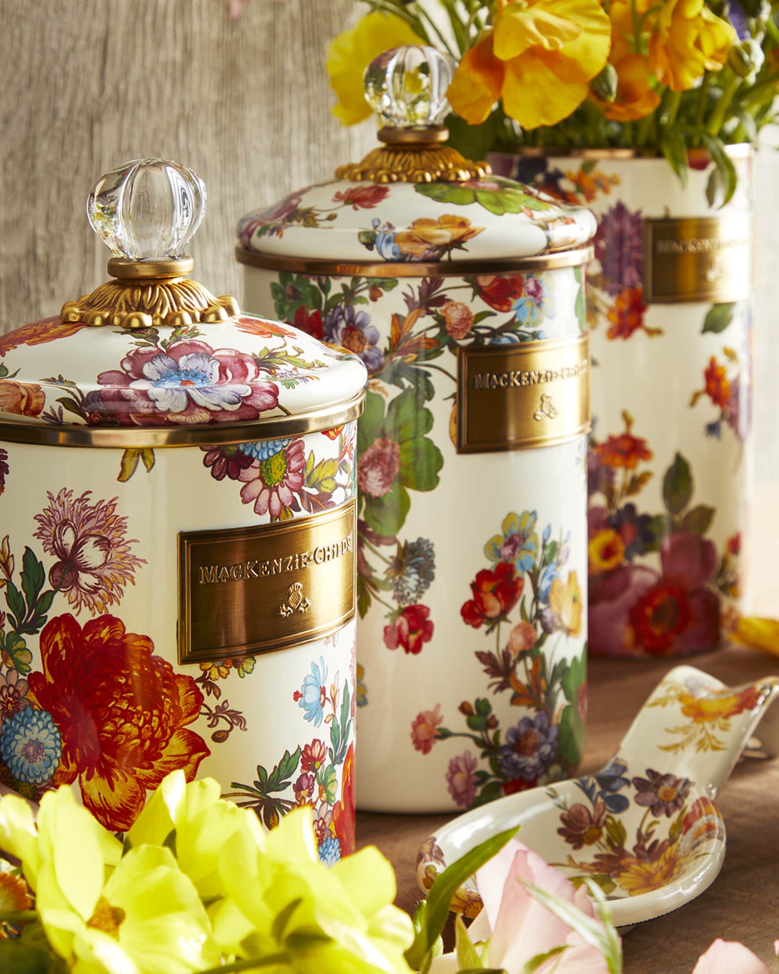 MacKenzie-Childs Small Flower Market Canister | Horchow