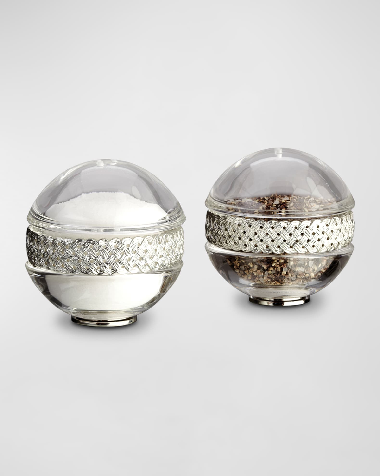 L'Objet Braid PlatinumPlated Salt and Pepper Shakers Horchow