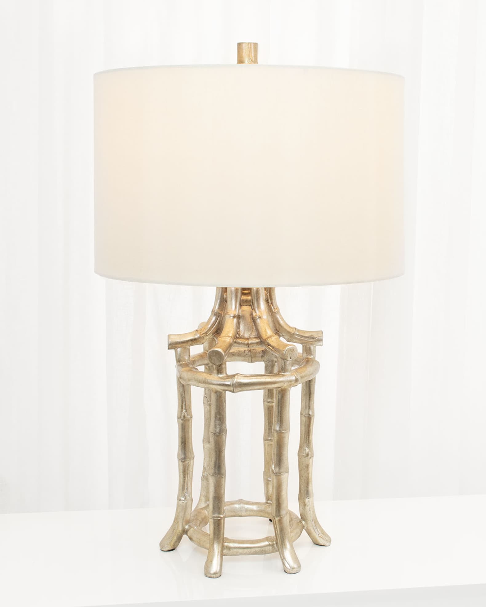 Gold bamboo buffet lamp hot sale