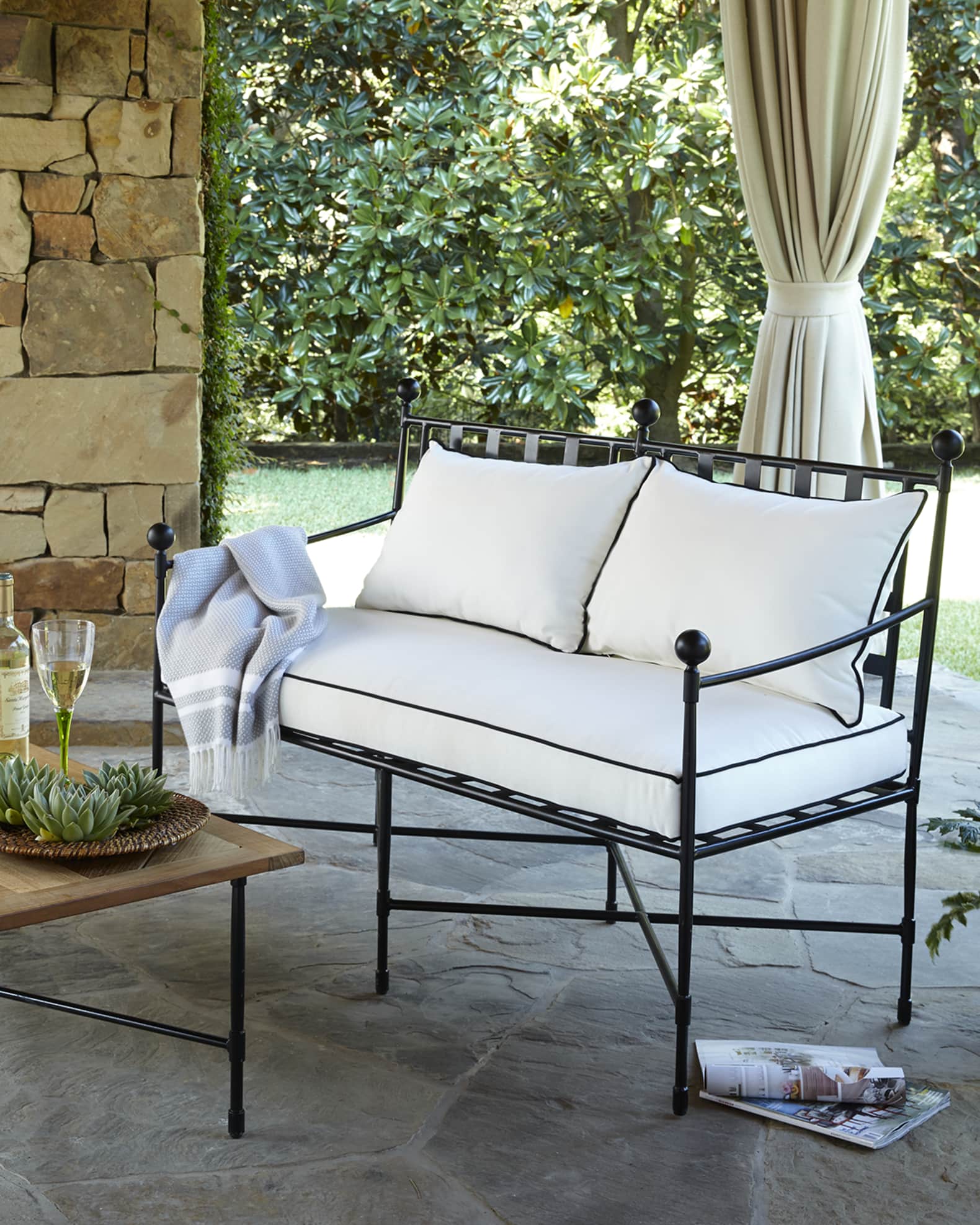 Luxury outdoor bench hotsell