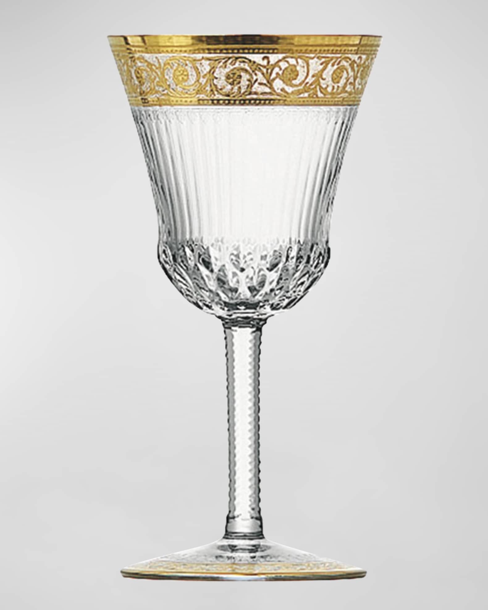 Saint Louis Crystal Thistle Gold Champagne Flute