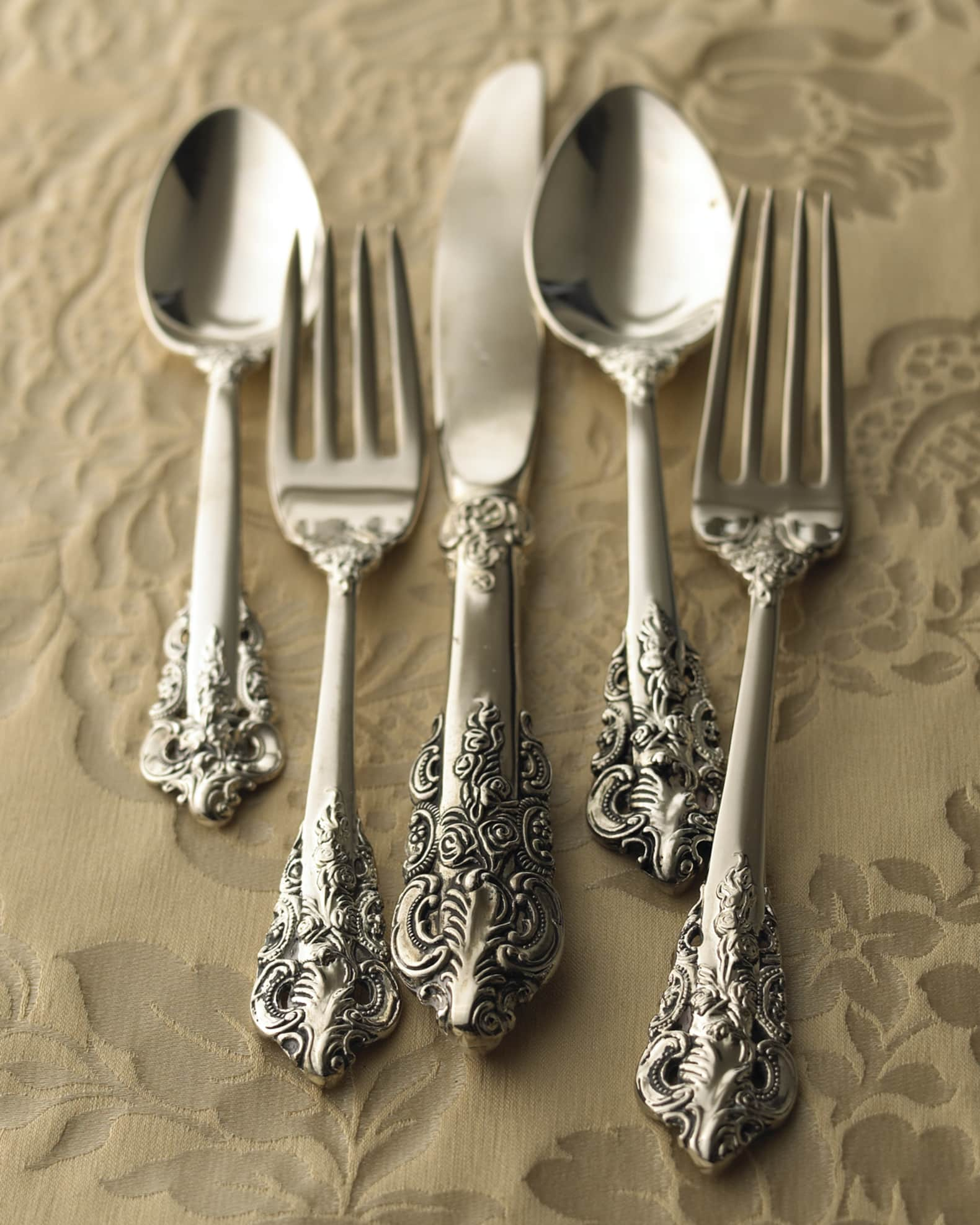 Godinger 92-Piece 20th-Century Baroque Silver-Plated Flatware