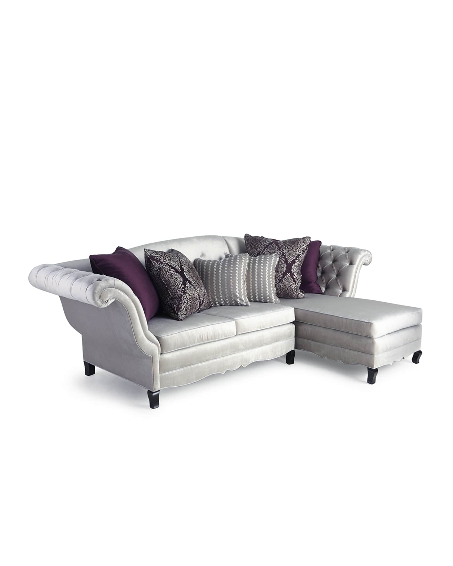 Haute House Duncan Sectional Sofa, 111.5"