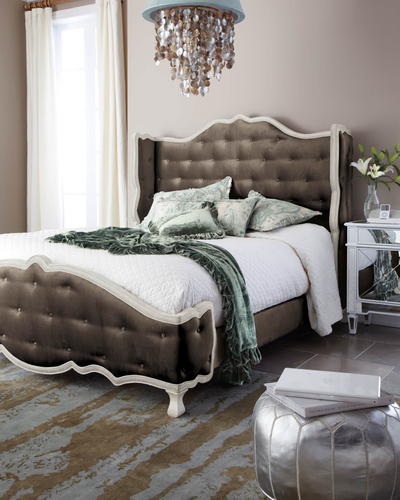 Haute House Taupe Tabitha Tufted King Bed