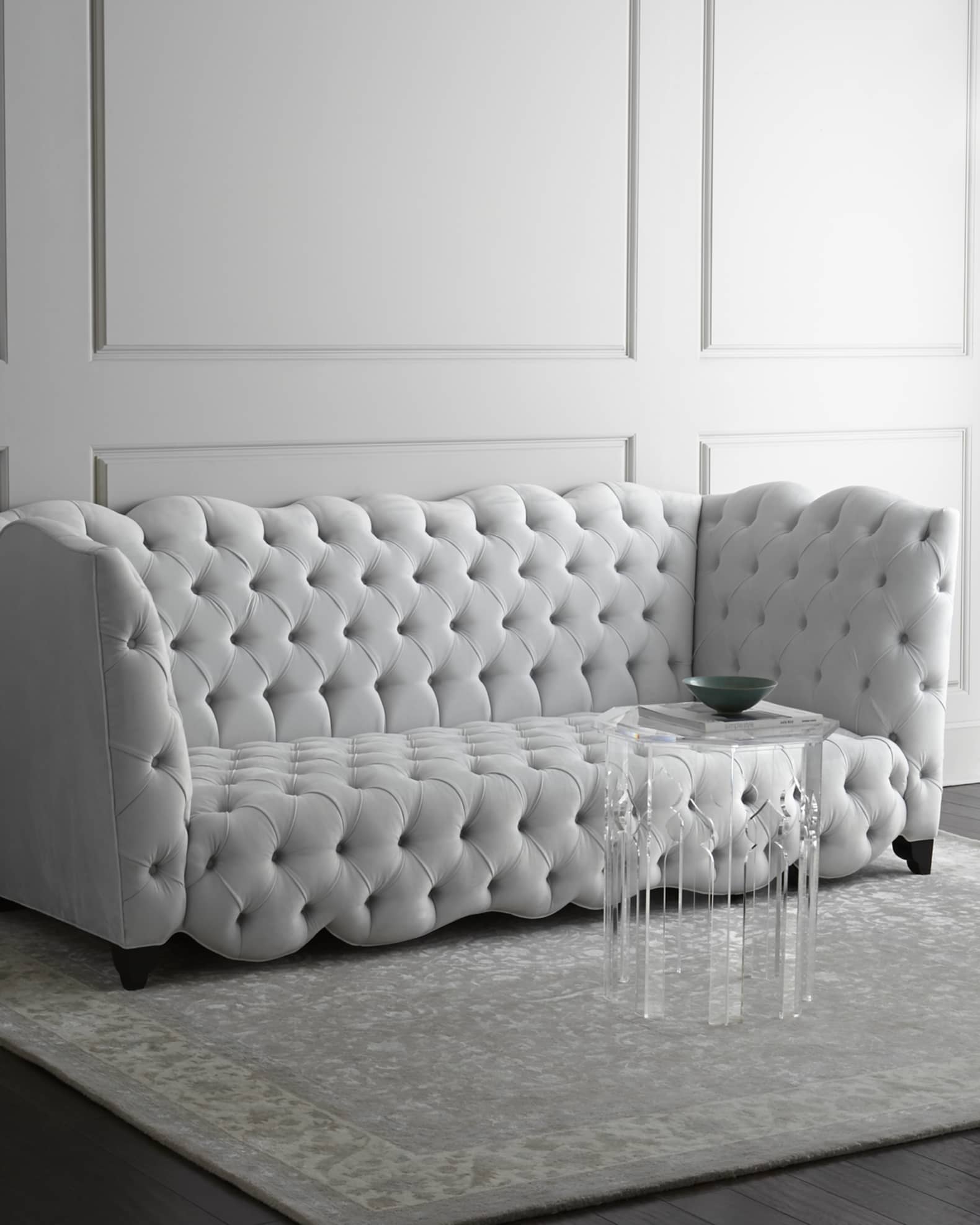 Cassie tufted convertible sofa sale