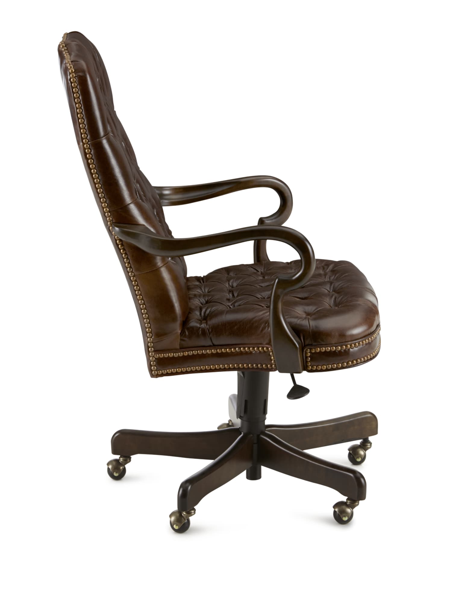 Massoud Blevens Tufted-Leather Office Chair | Horchow Massoud Blevens Tufted-Leather Office Chair | Horchow