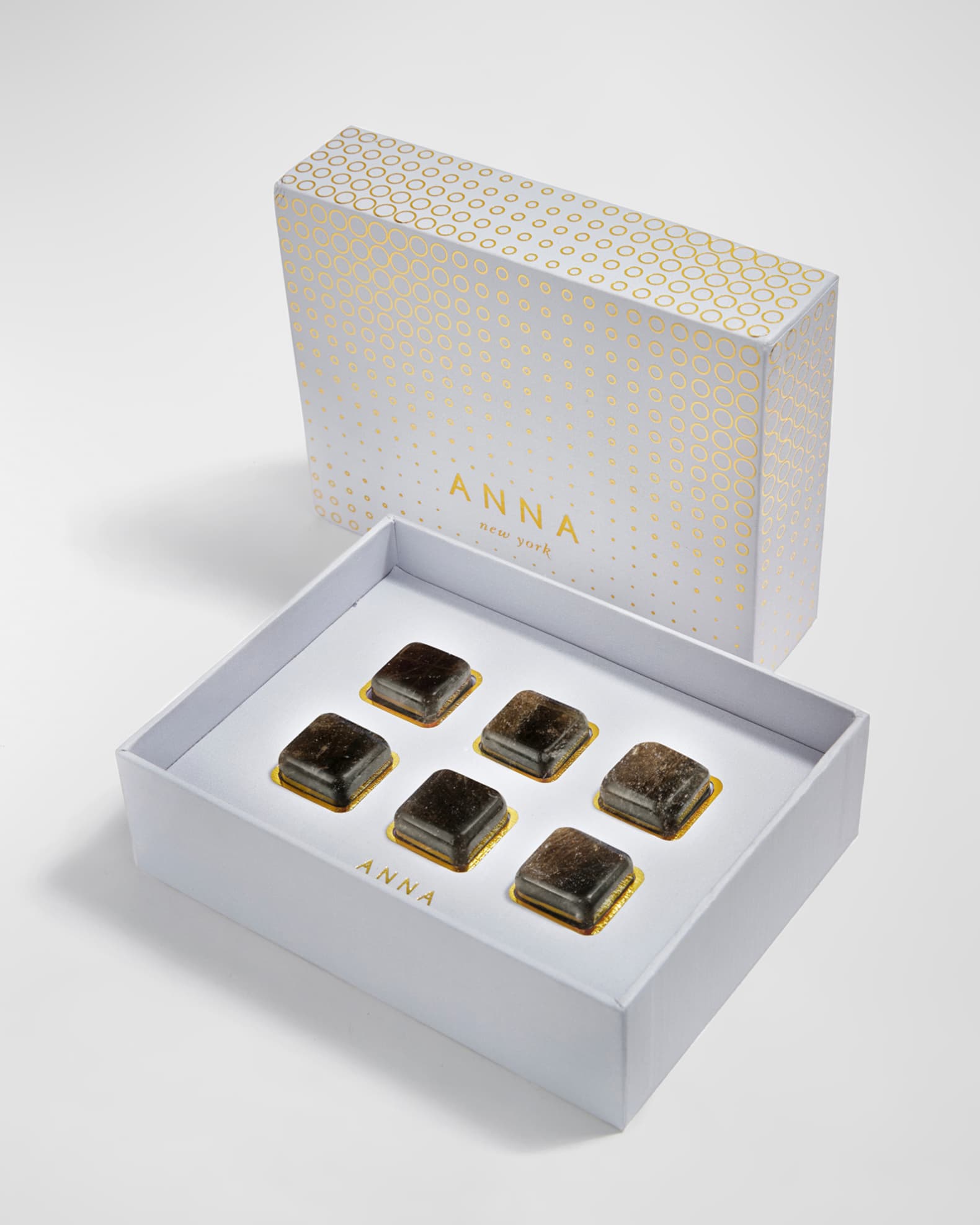 ANNA New York Vida Smokey Quartz Whisky Cubes, Set of 6