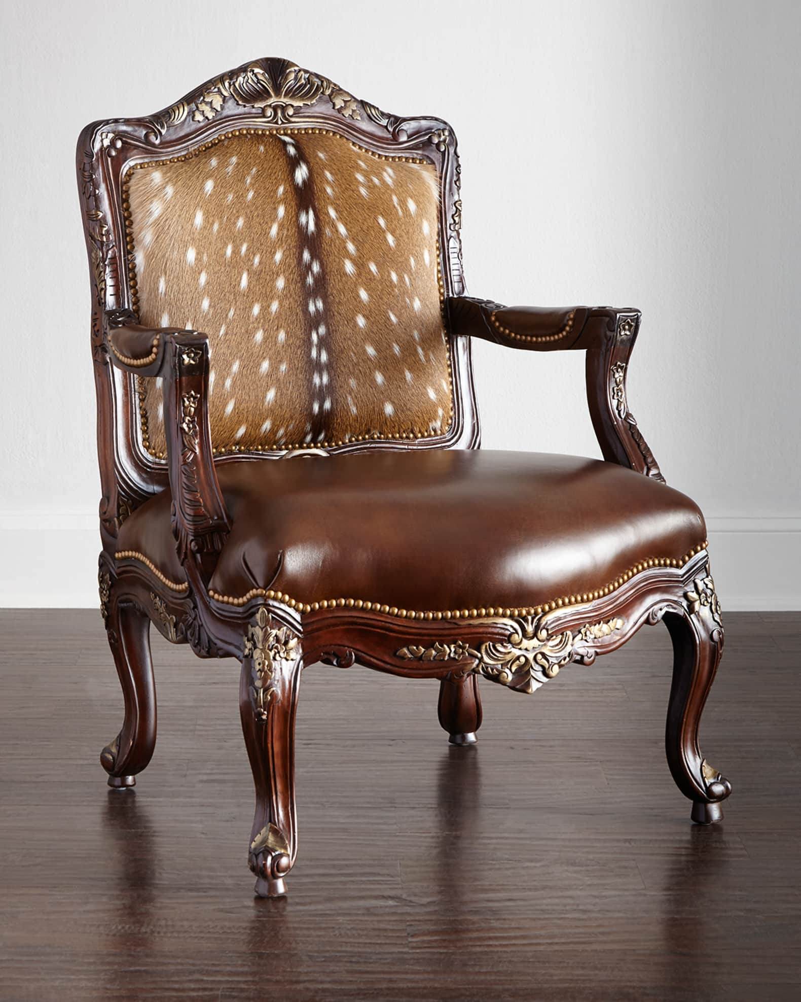 Massoud Dani Hairhide Leather Bergere Chair