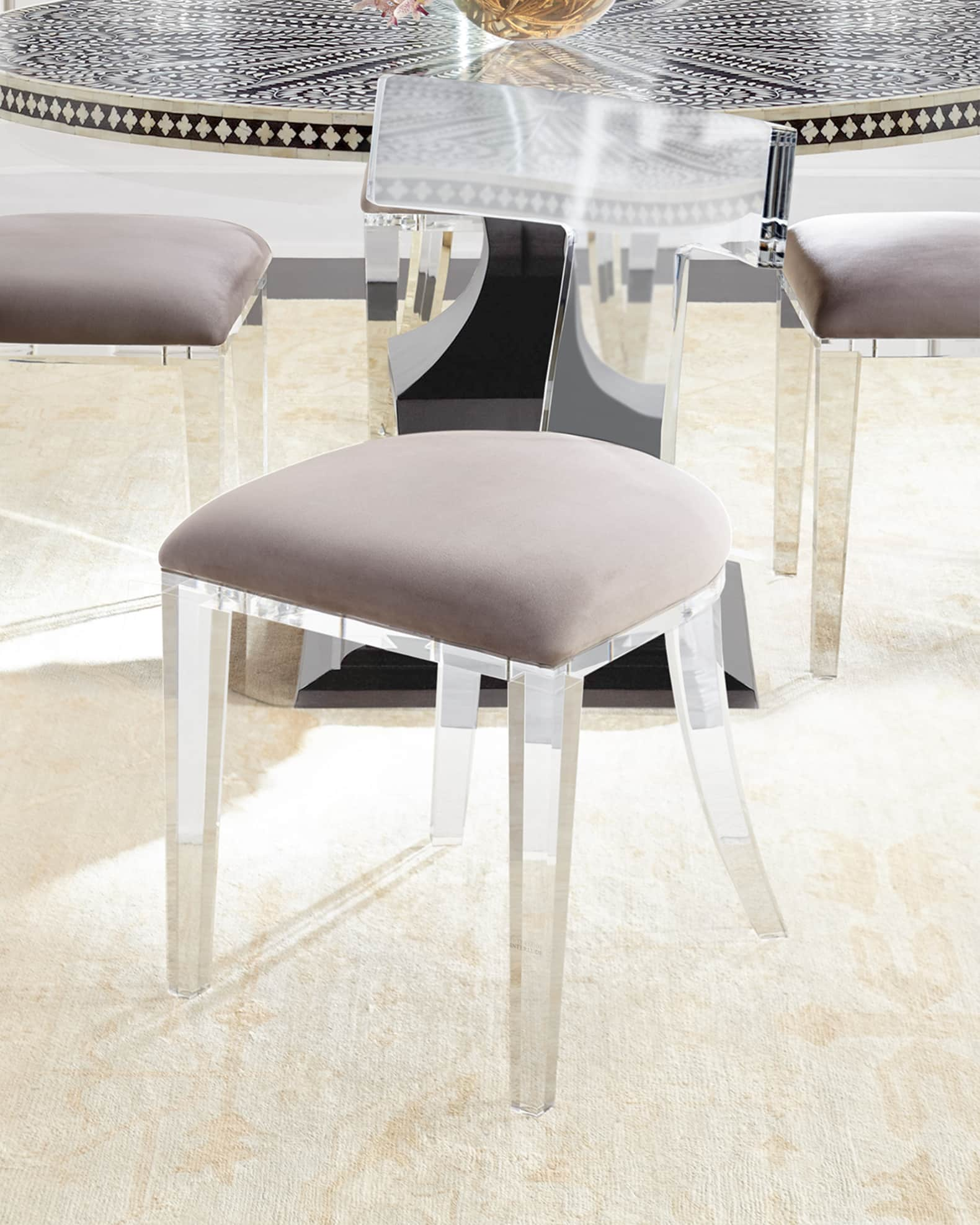 Interlude Home Tristan Acrylic Klismos Chair