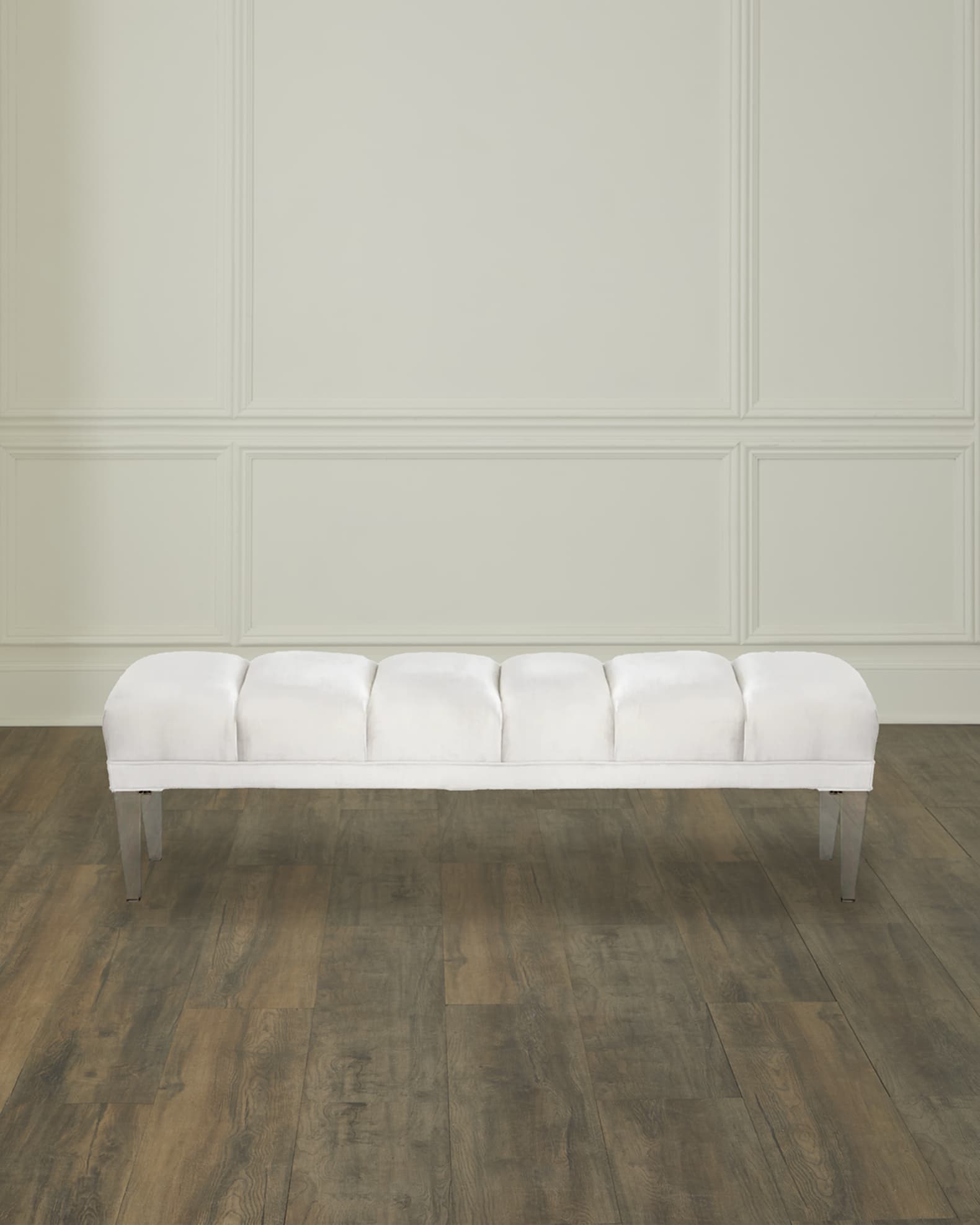 Haute House Becky Acrylic-Leg Bench 60"