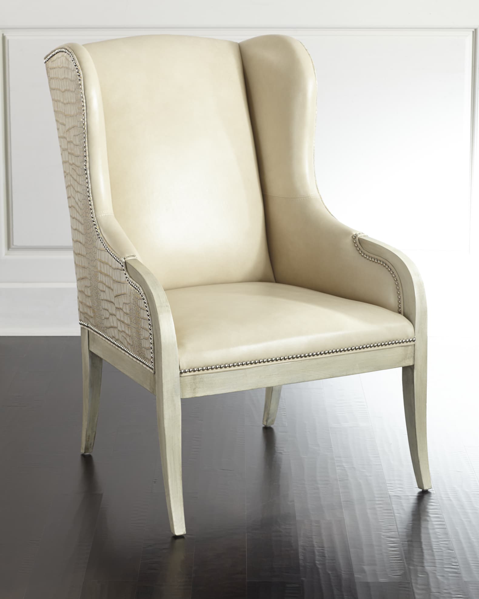 Massoud Granger Leather Chair Horchow