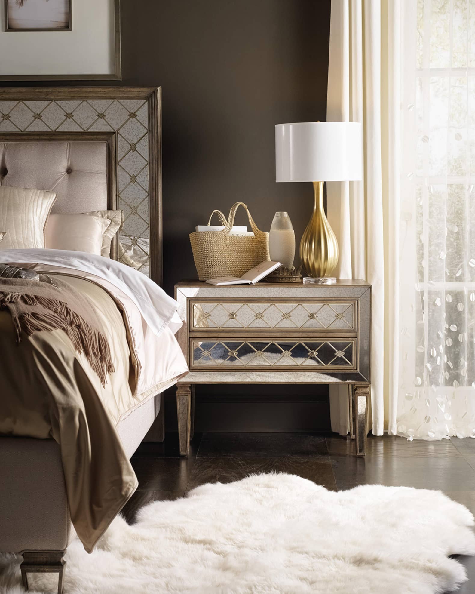 Horchow online mirrored nightstands