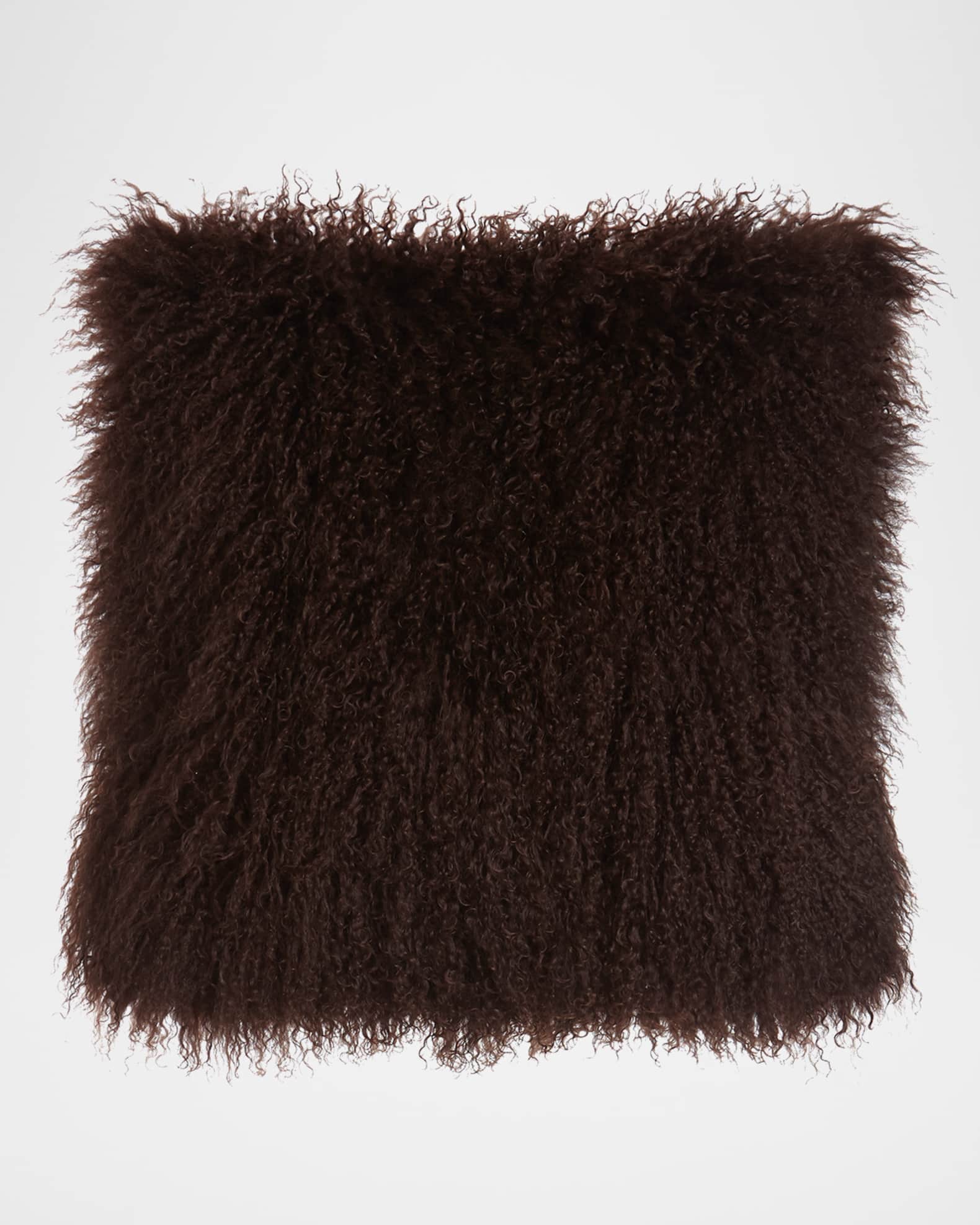 Massoud Chocolate Tibetan Lamb Pillow