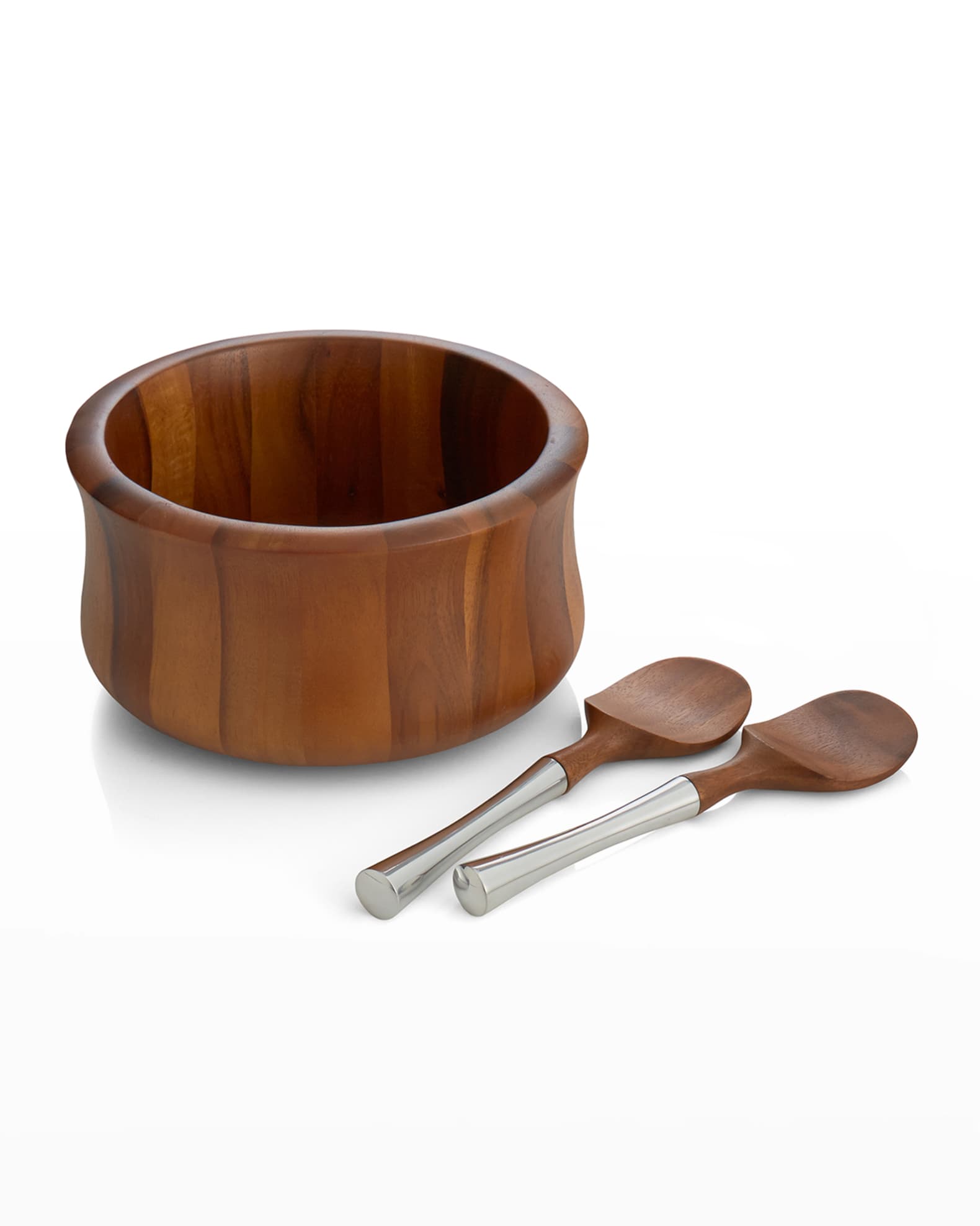 Nambe Nara Salad Bowl with Servers Horchow