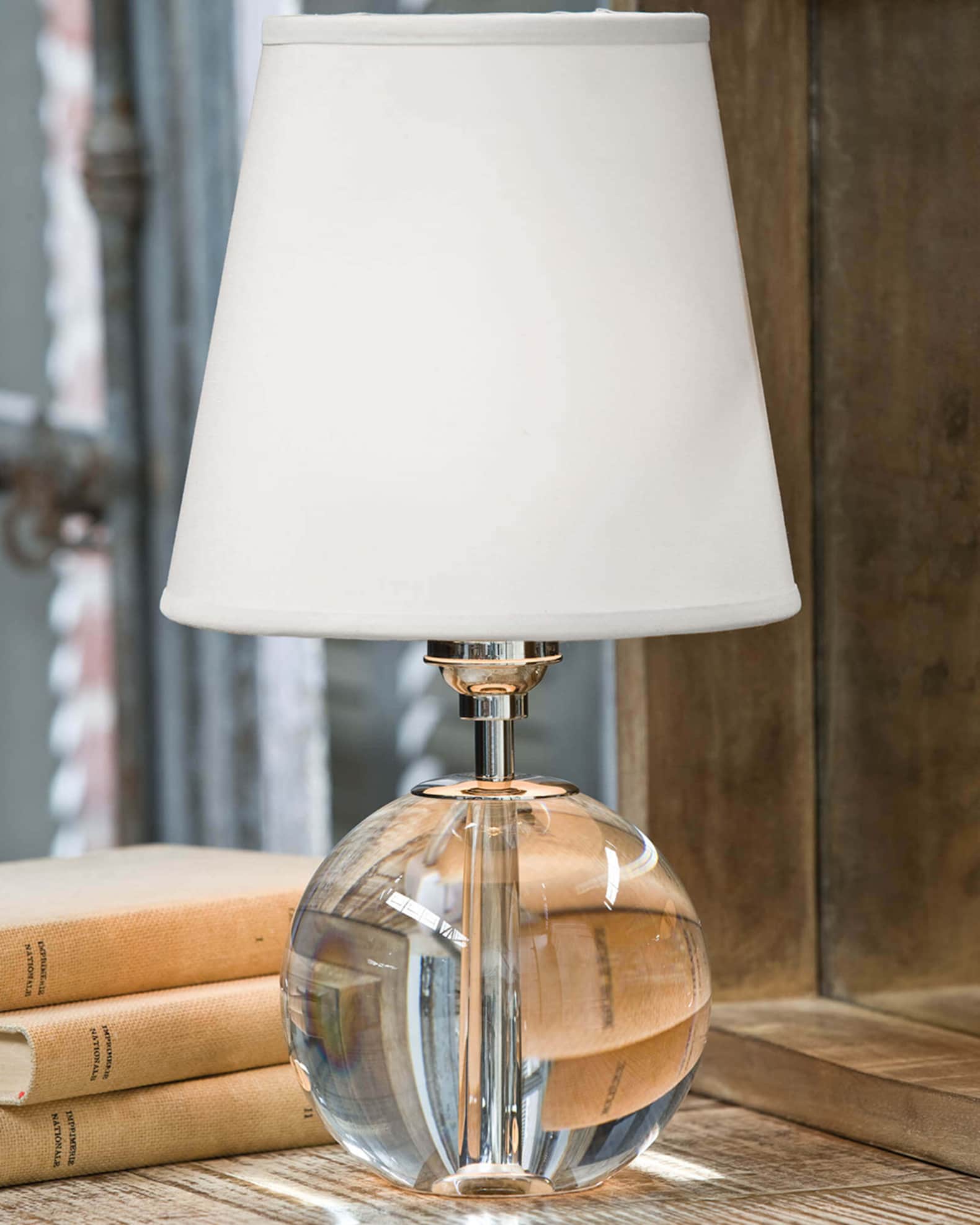 Crystal orb lamp top