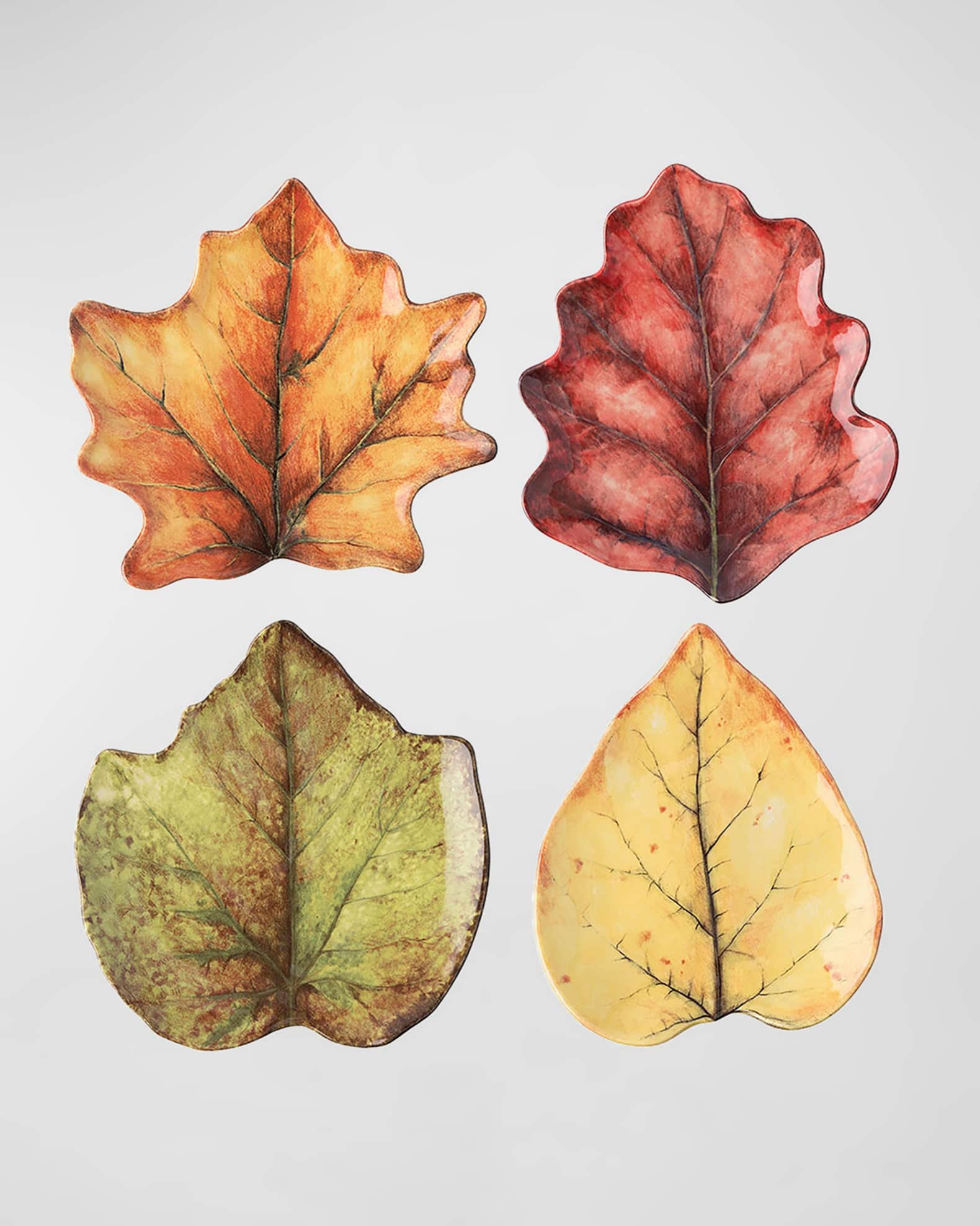 Juliska Forest Walk Leaf Plates, Set of 4