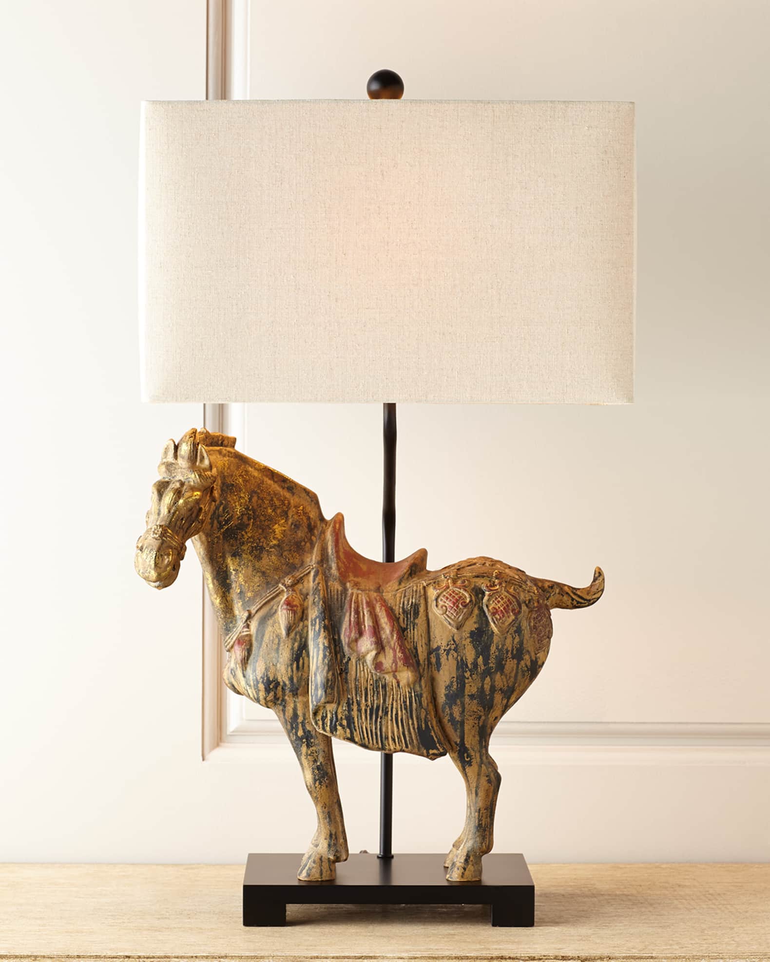 Regina Andrew Dynasty Horse Lamps, Set of Two