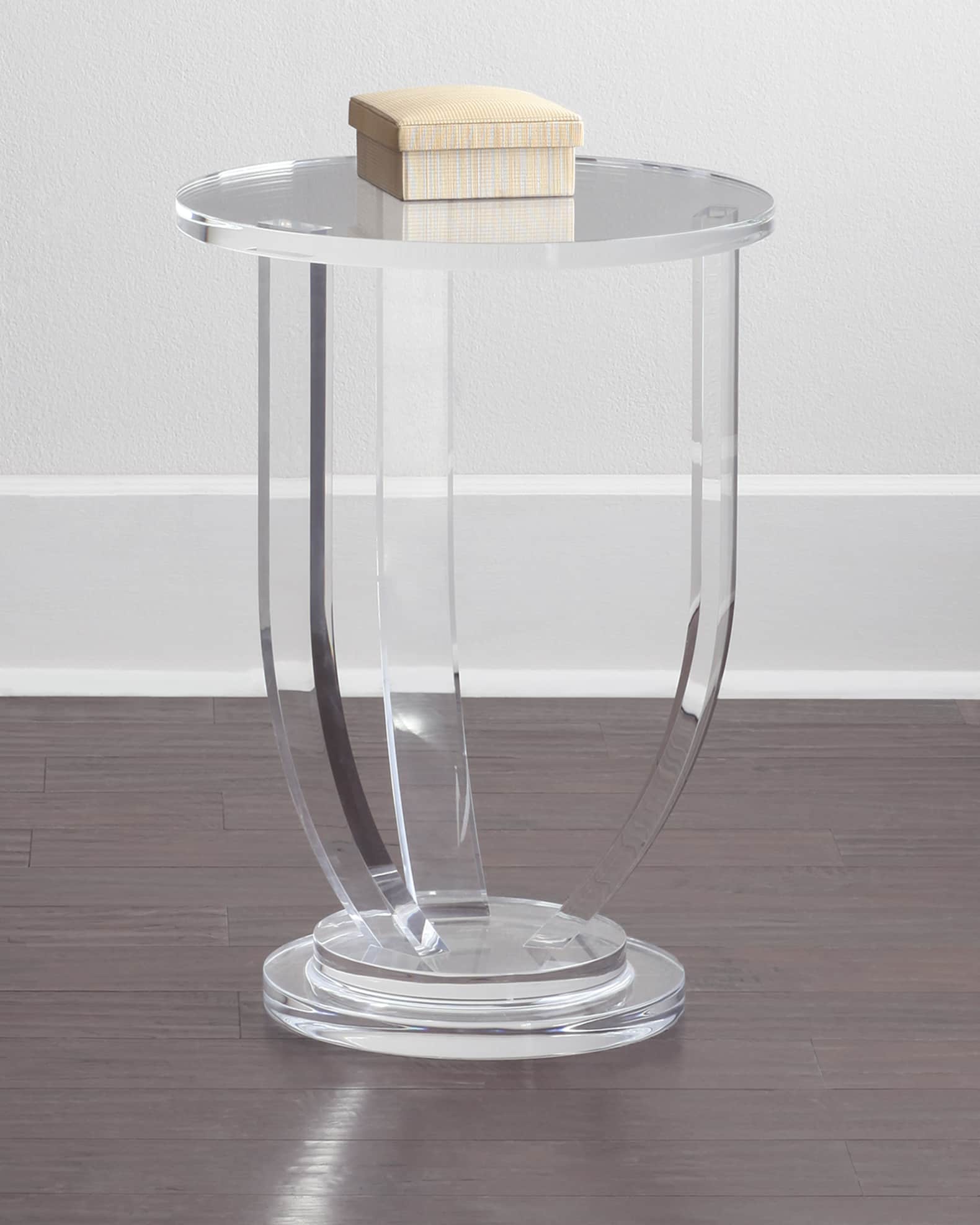 Interlude Home Bayberry Acrylic Side Table