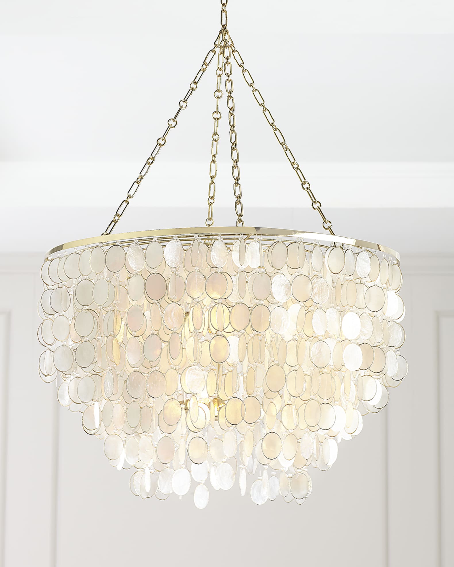 ※prc126 Neiman Marcus Large Aurora 6-Light Chandelier | Horchow