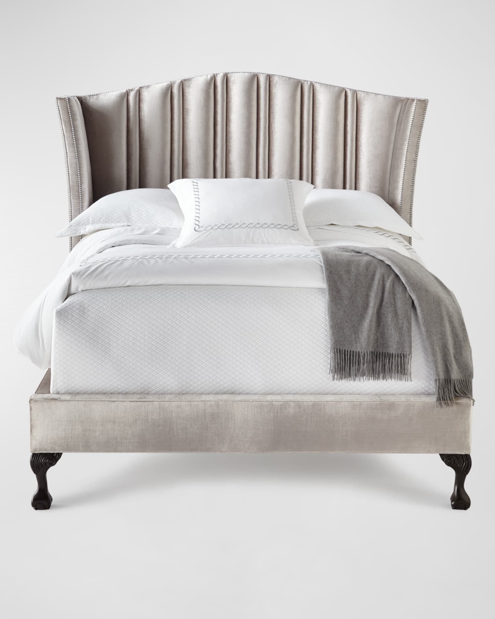 Channel tufted king shop bed