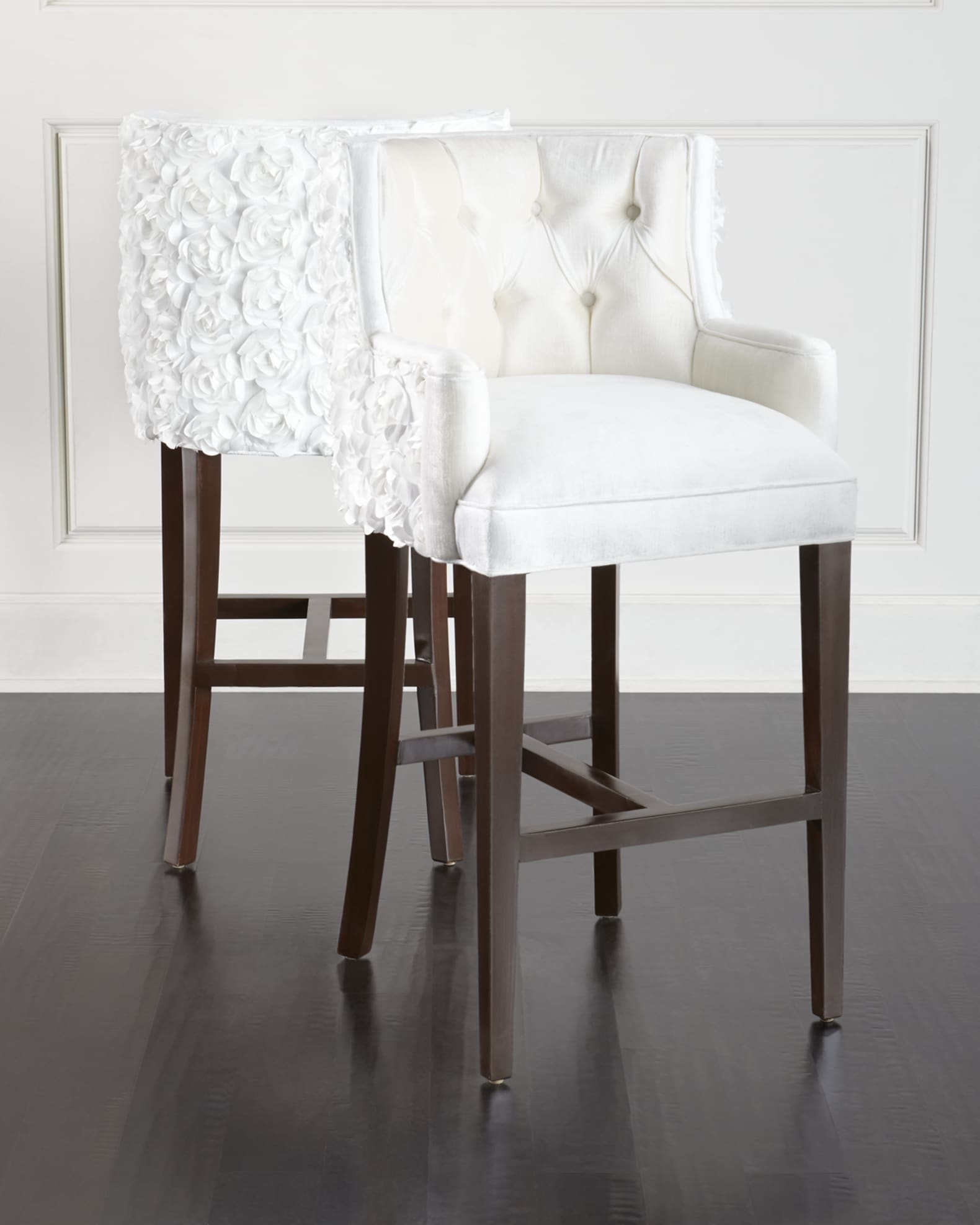 Haute House Tiffany Tufted Barstool, 32.5"