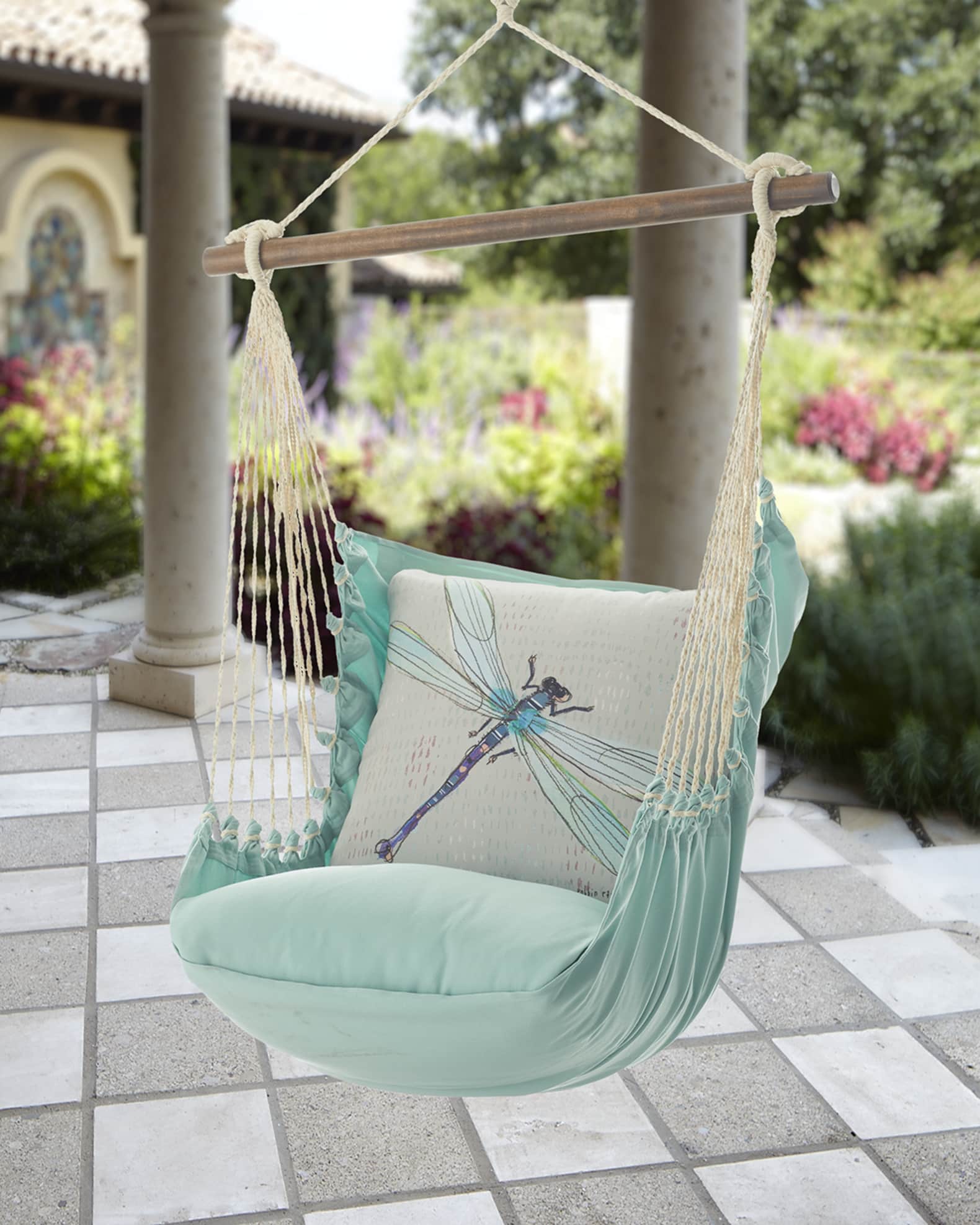 Magnolia Casual Swing with Dragonfly Pillow Horchow